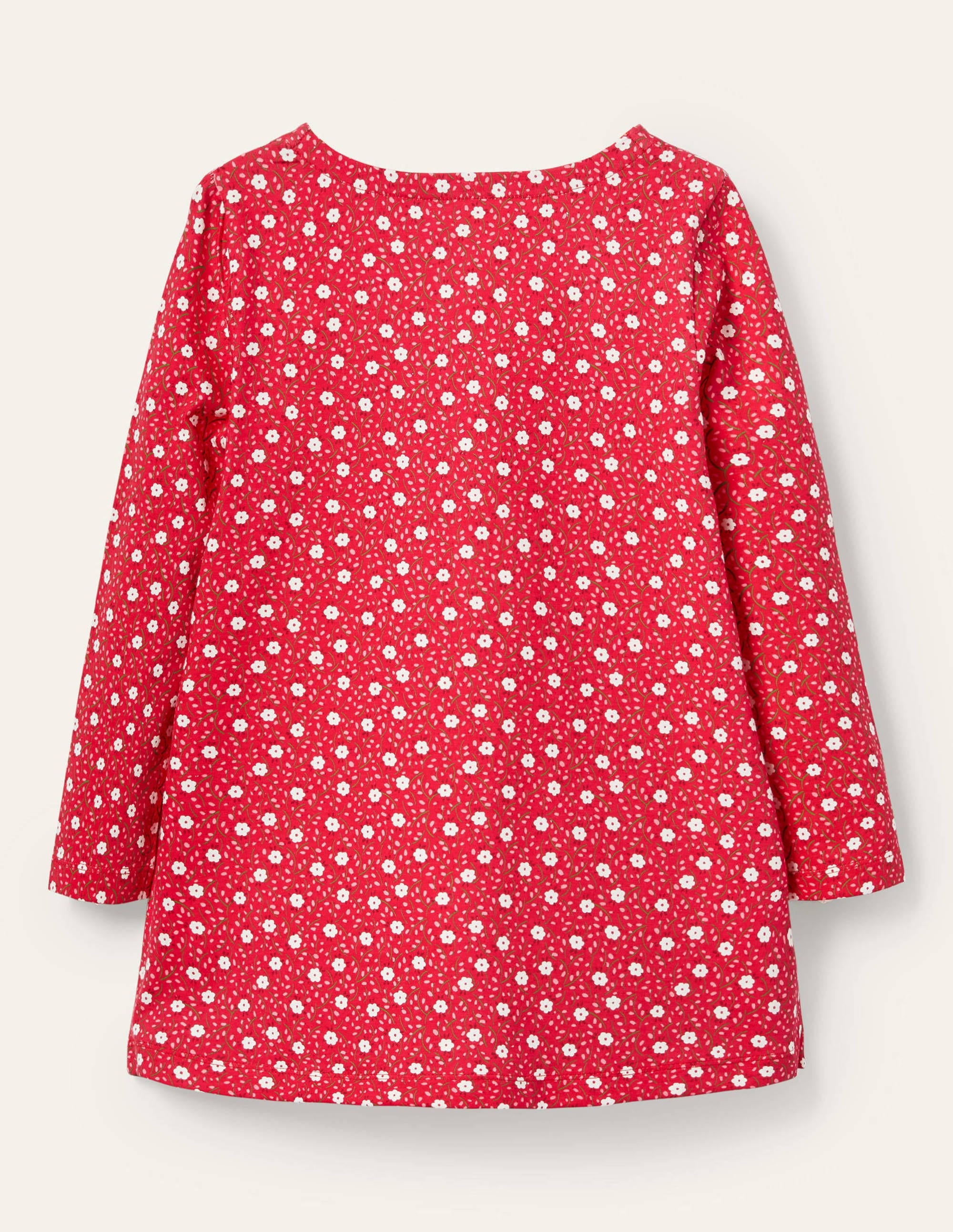 Appliqué Pocket Tunic-Floral Ditsy Rose Deer - Image 2