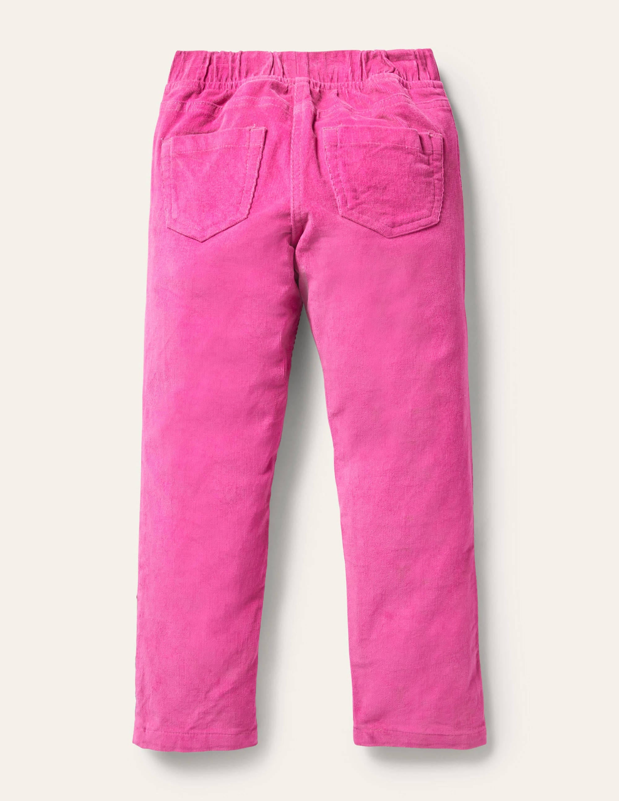 Cord-Leggings mit Applikation-Rosarot - Image 2