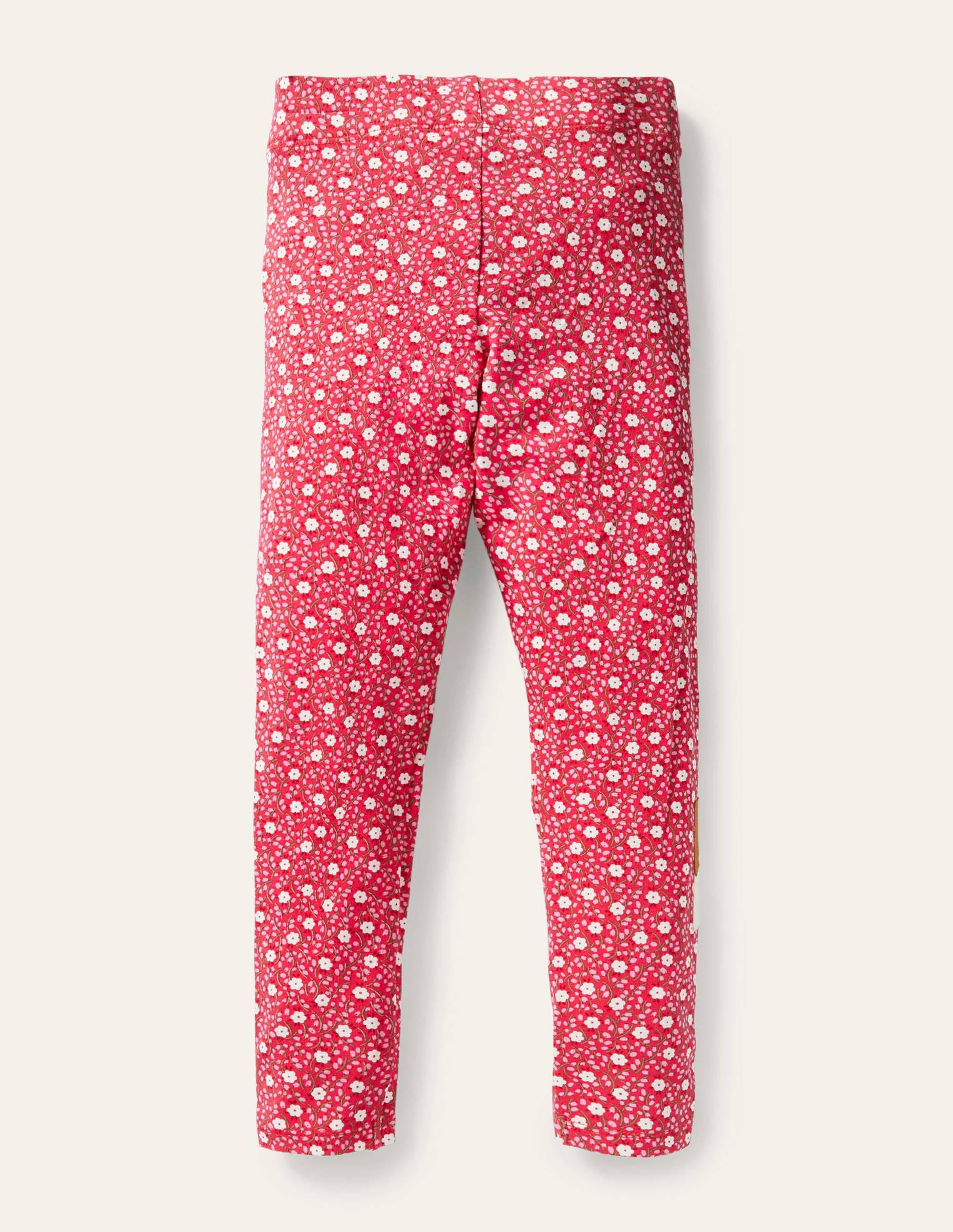 Fröhliche Leggings mit Applikation-Filigranes Blumenmuster/Hirsch - Image 2
