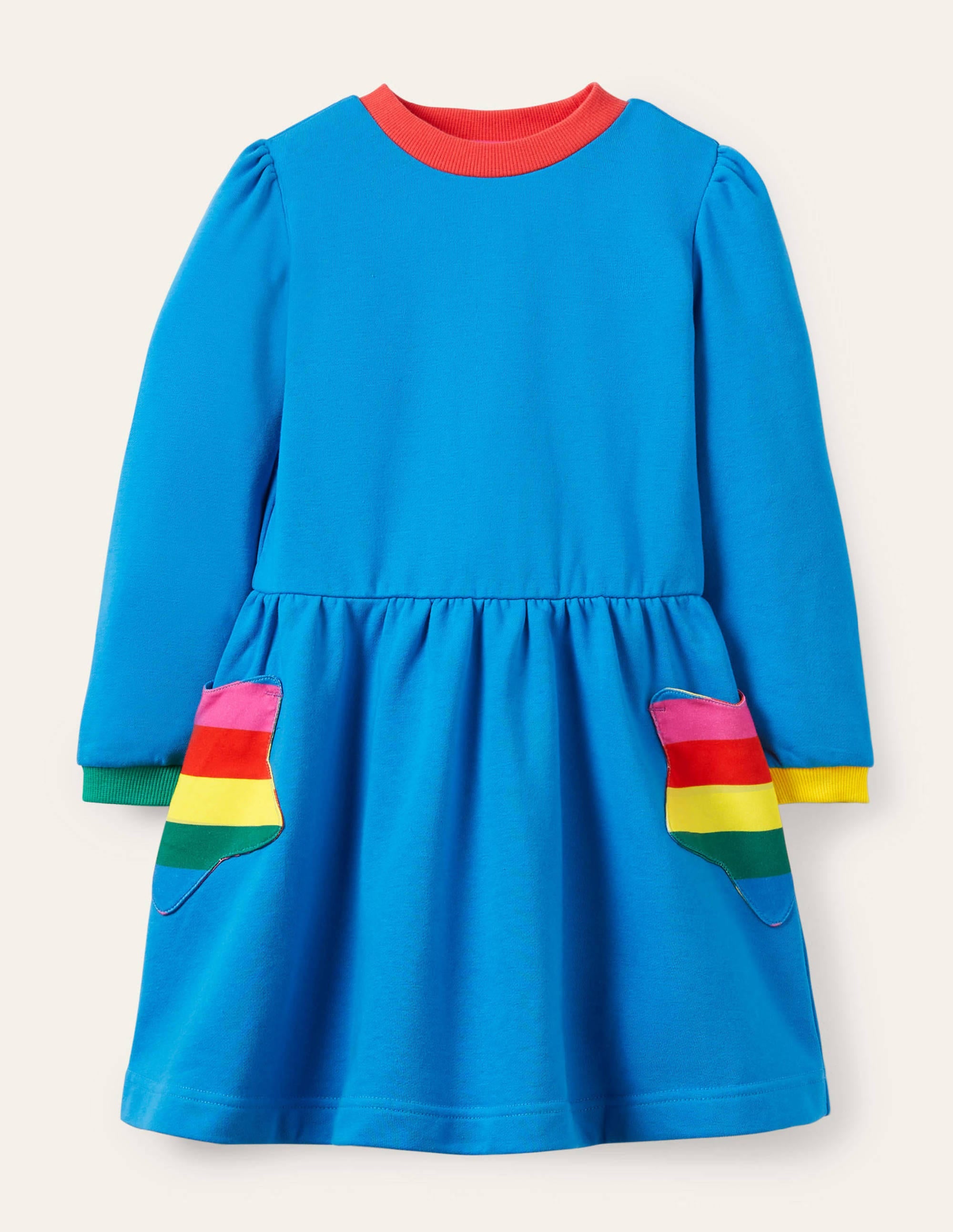 Robe avec poches à appliqué-Étoiles bleu marocain - Image 1