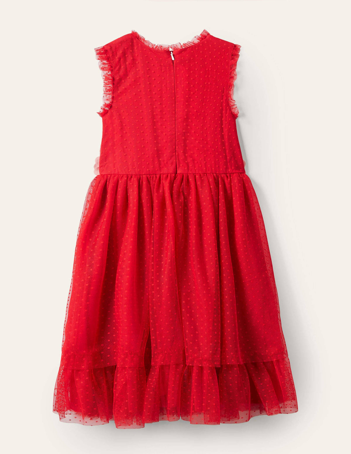 Korsagenkleid mit floraler Verzierung-Rockabilly-Rot - Image 2