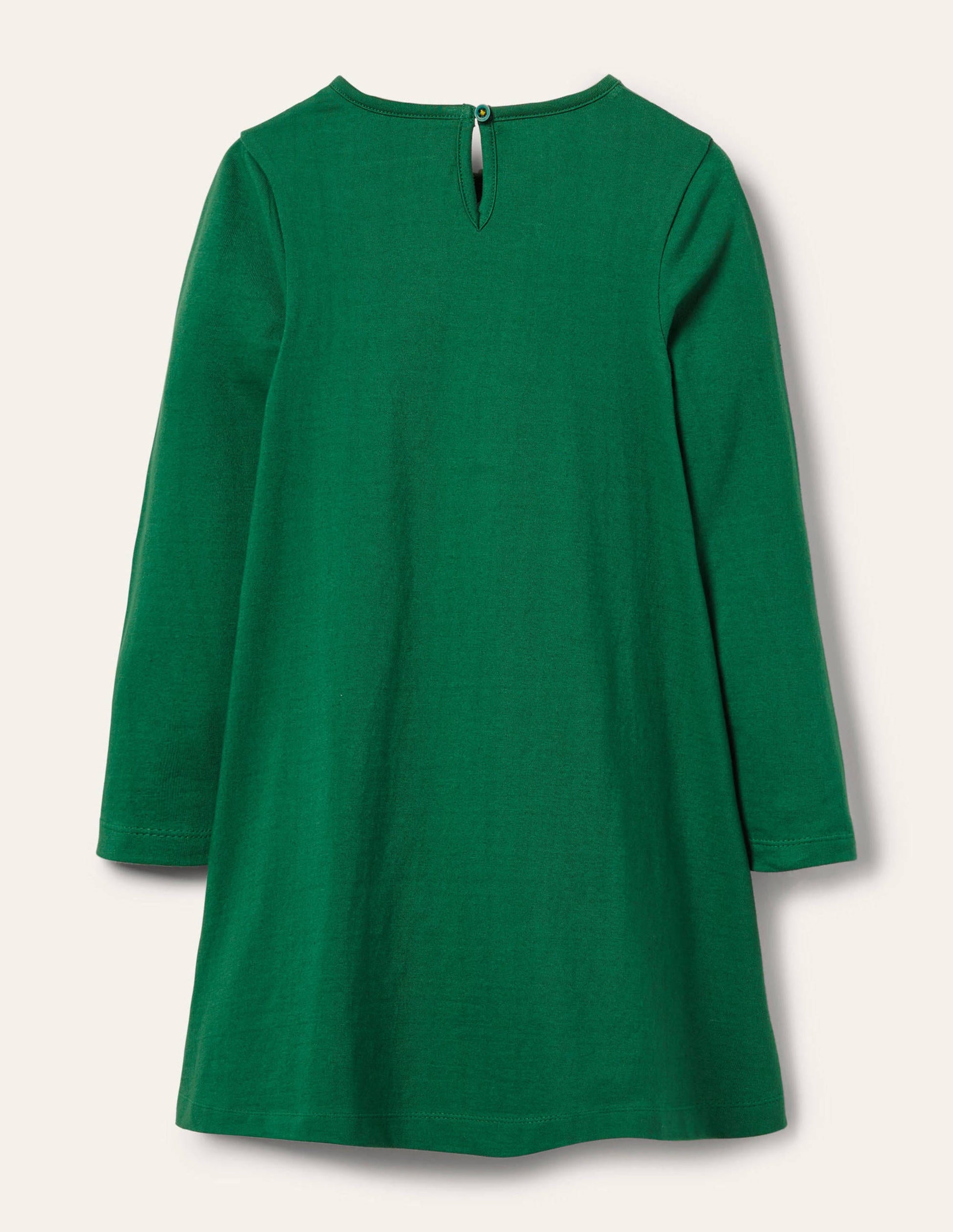 Jerseykleid mit großer Applikation-Waldgrün, Tiere-2