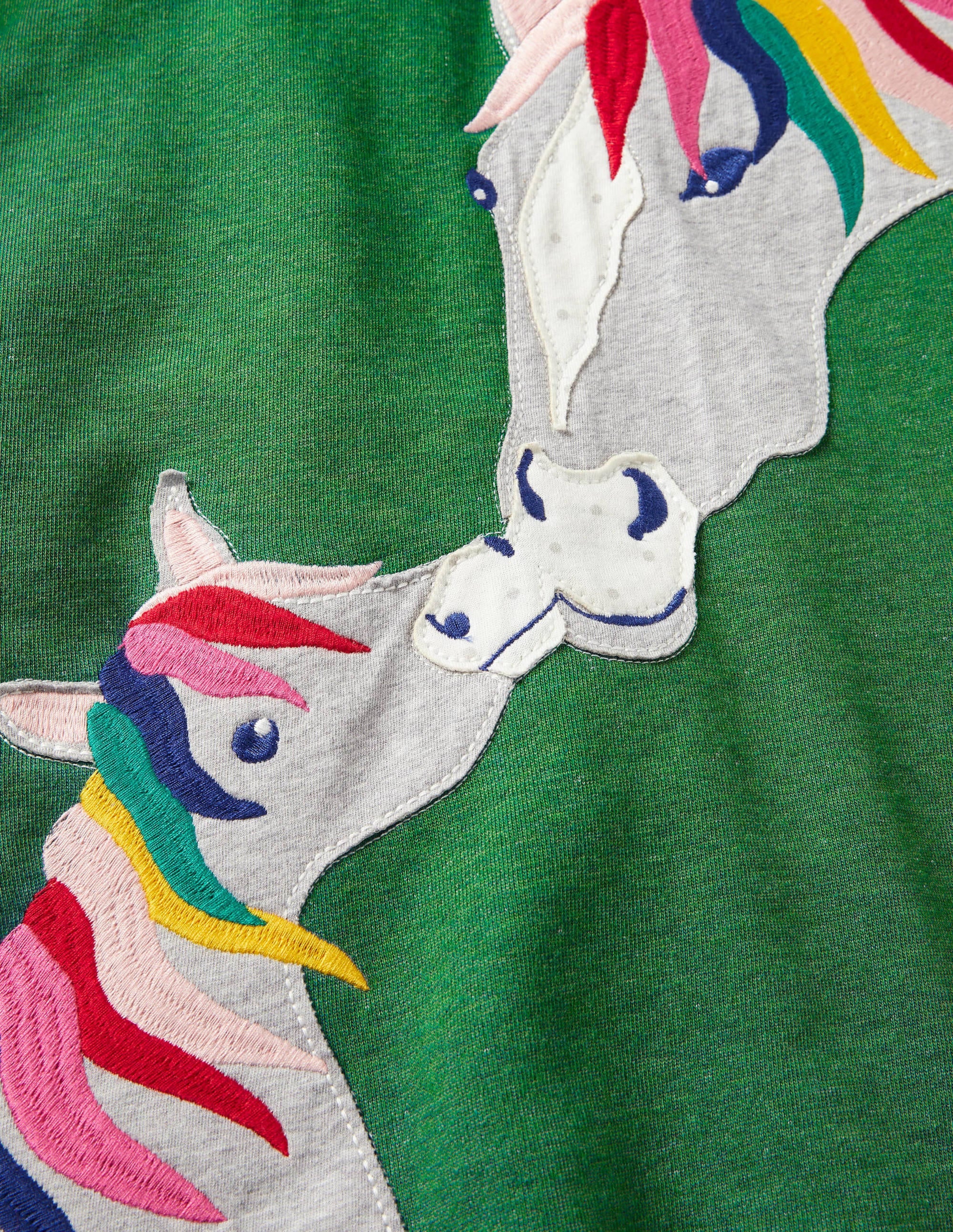 Robe-sweat à appliqué-Chevaux vert des Highlands - Image 3