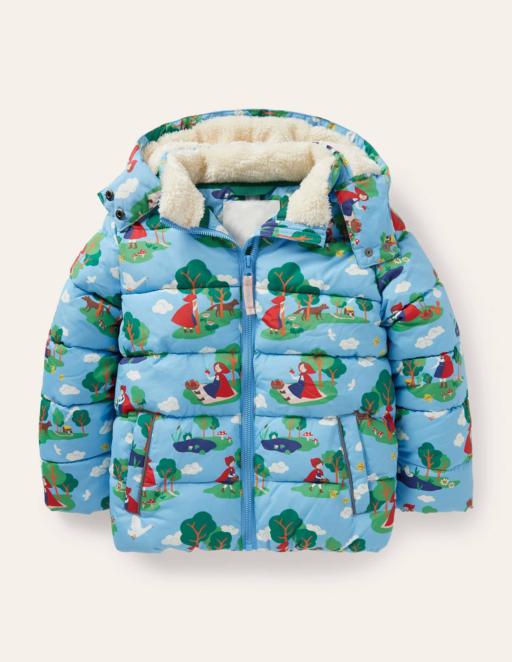 Doudoune cosy-Petit chaperon rouge bleu surf - Image 1