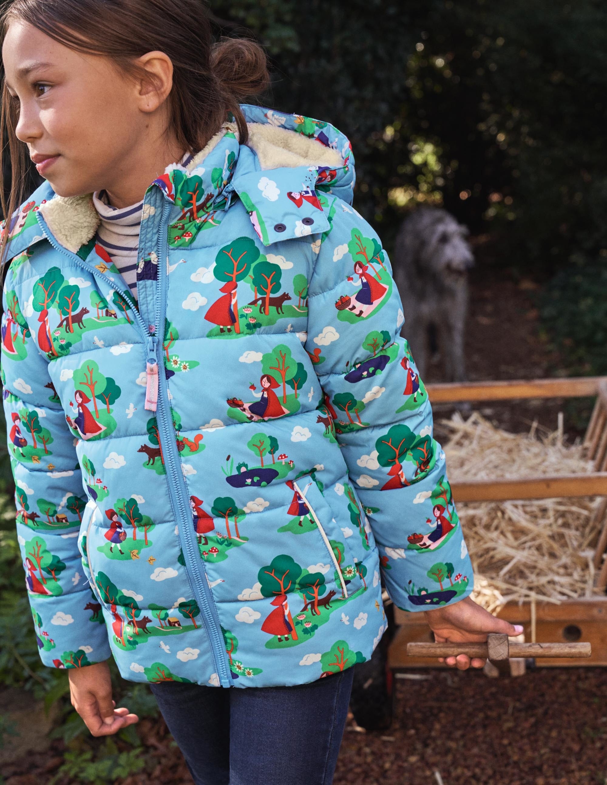 Doudoune cosy-Petit chaperon rouge bleu surf - Image 4