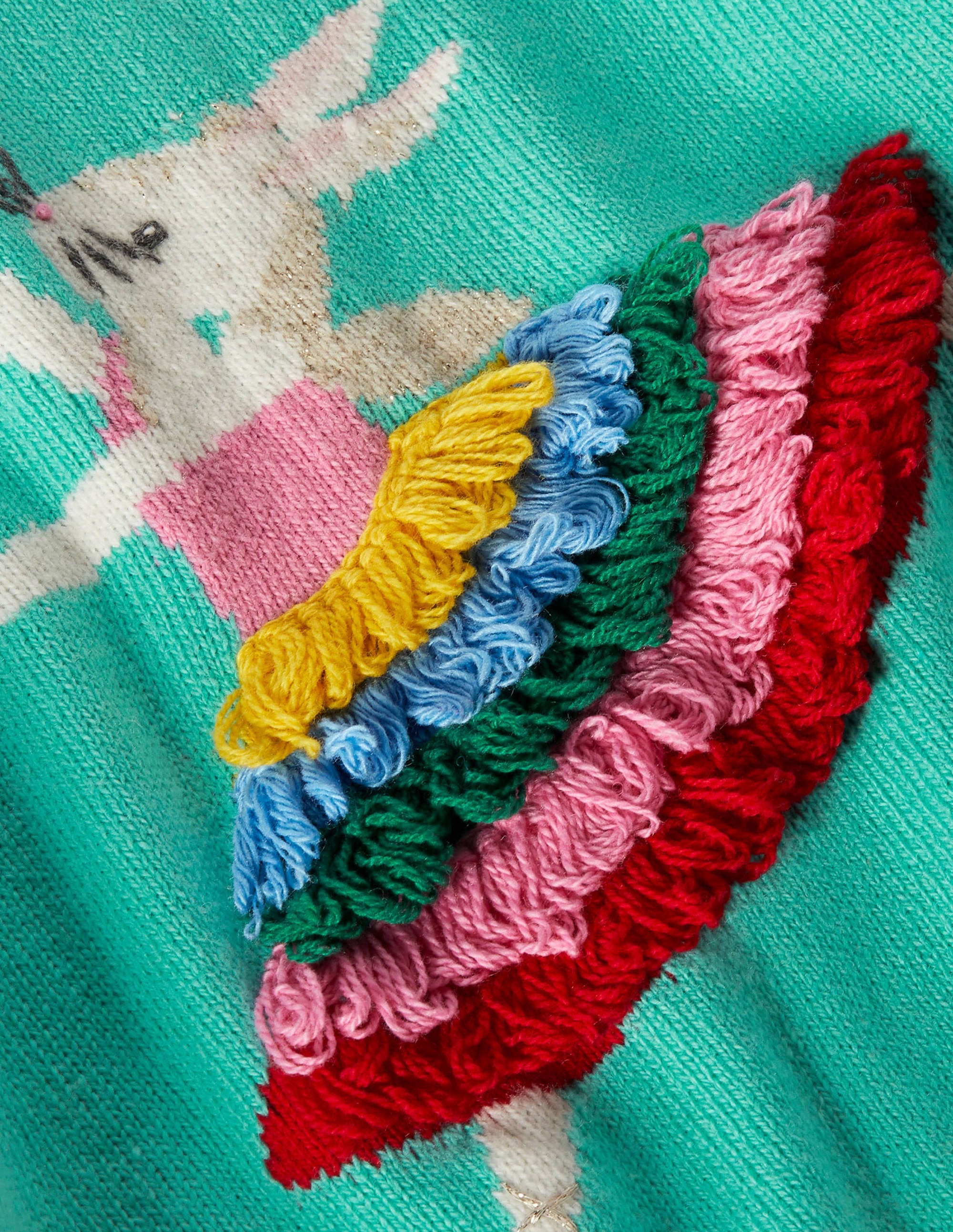Fröhlicher Pullover-Bachblau, Ballerina/Häschen - Image 3