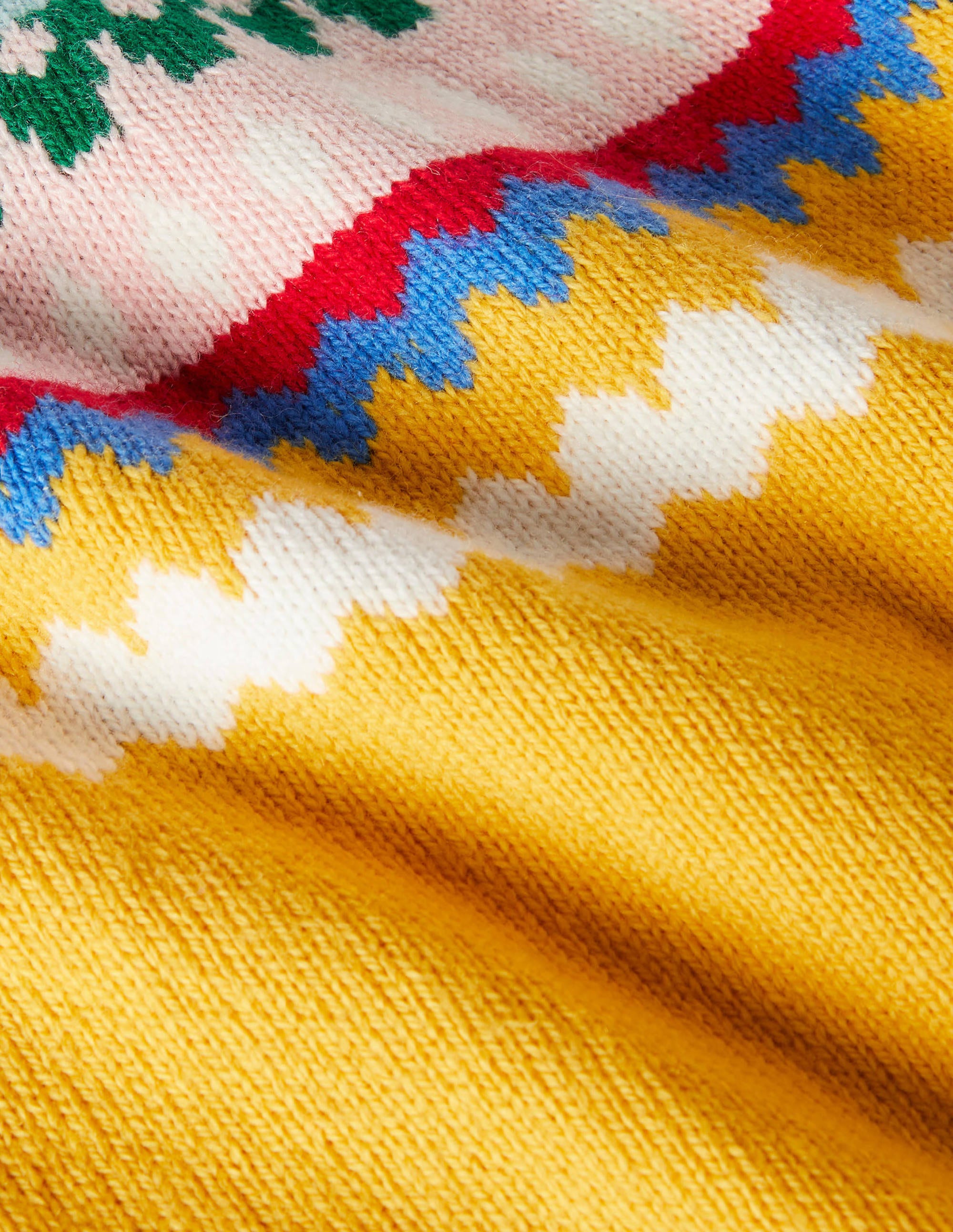Gilet cosy à motif jacquard-Jaune rayon de miel - Image 3