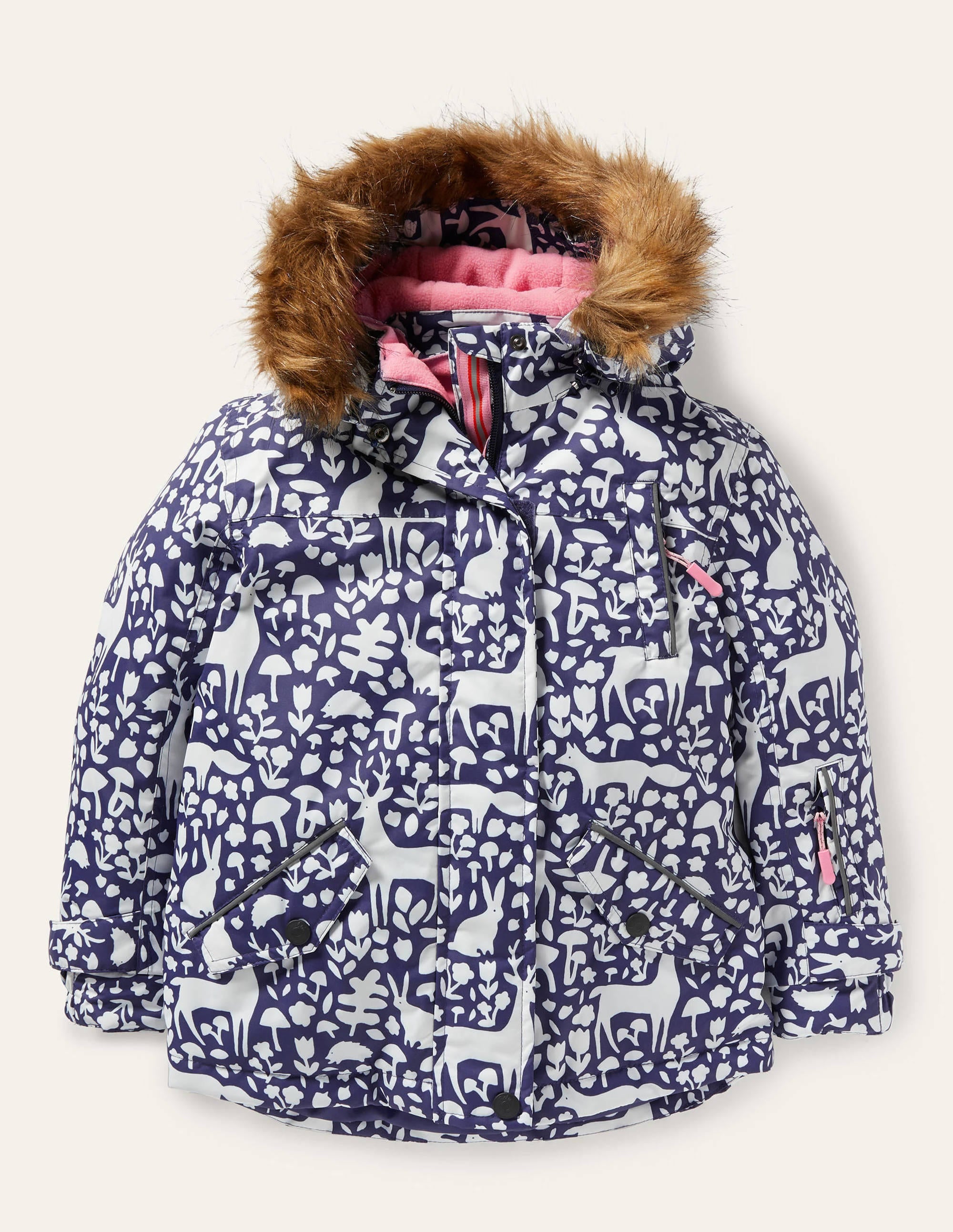 Wasserdichte Allwetterjacke-Navy, Wald - Image 1