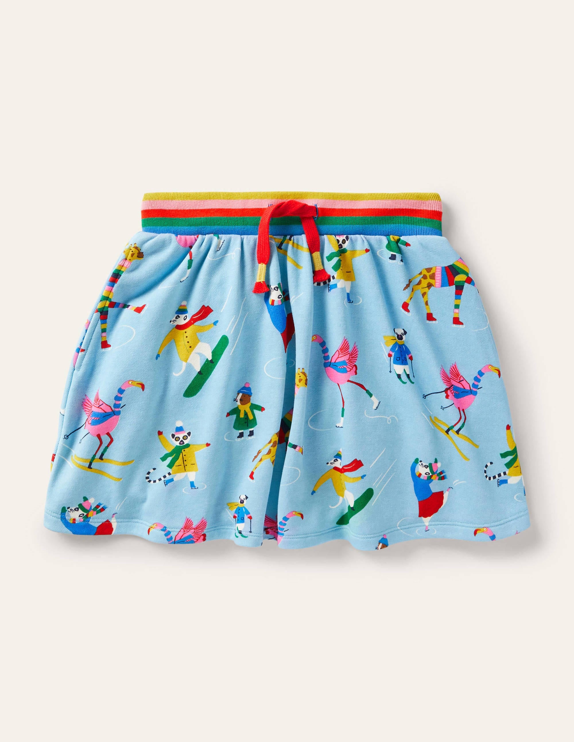 Cosy Twirly Sweatshirt Skirt-Surfboard Blue Animal Antics - Image 1