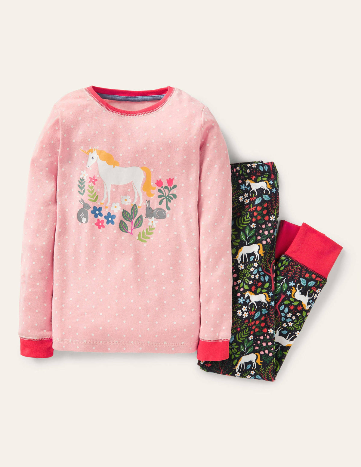 Snug Long John Pyjamas-Starboard Blue Unicorn-1