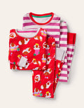 2 pyjamas douillets-Cochons d'Inde rouge/rose