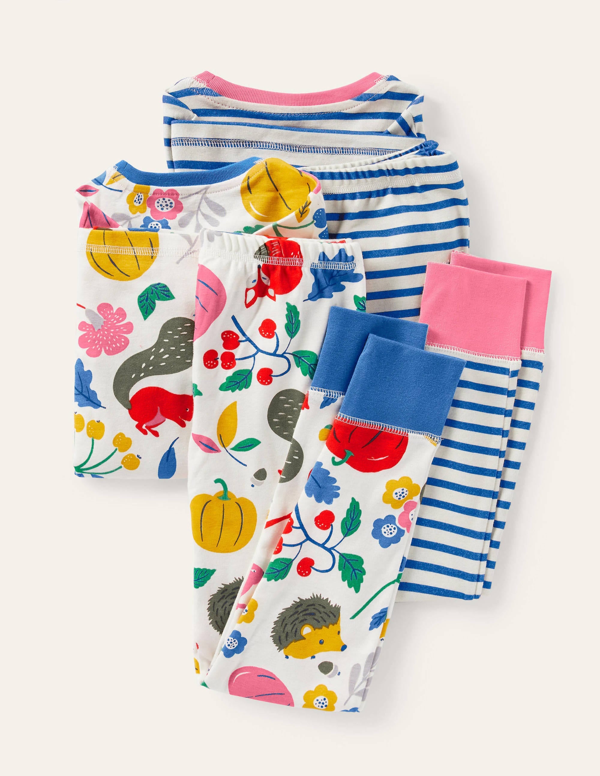 2 pyjamas douillets-Amis sylvestres ivoire/bleu - Image 2