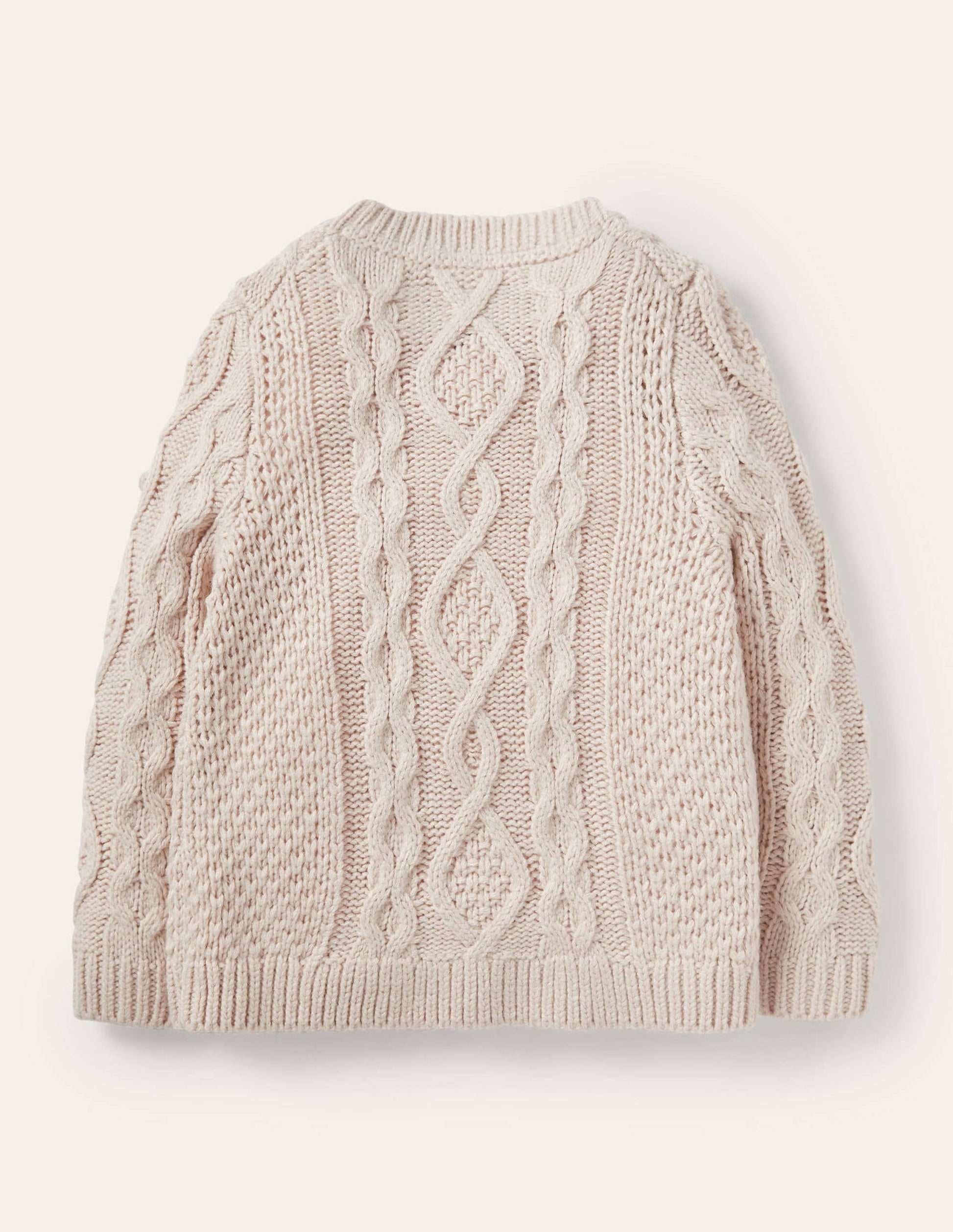 Cardigan mit Zopfstrickmuster-Ecru-2