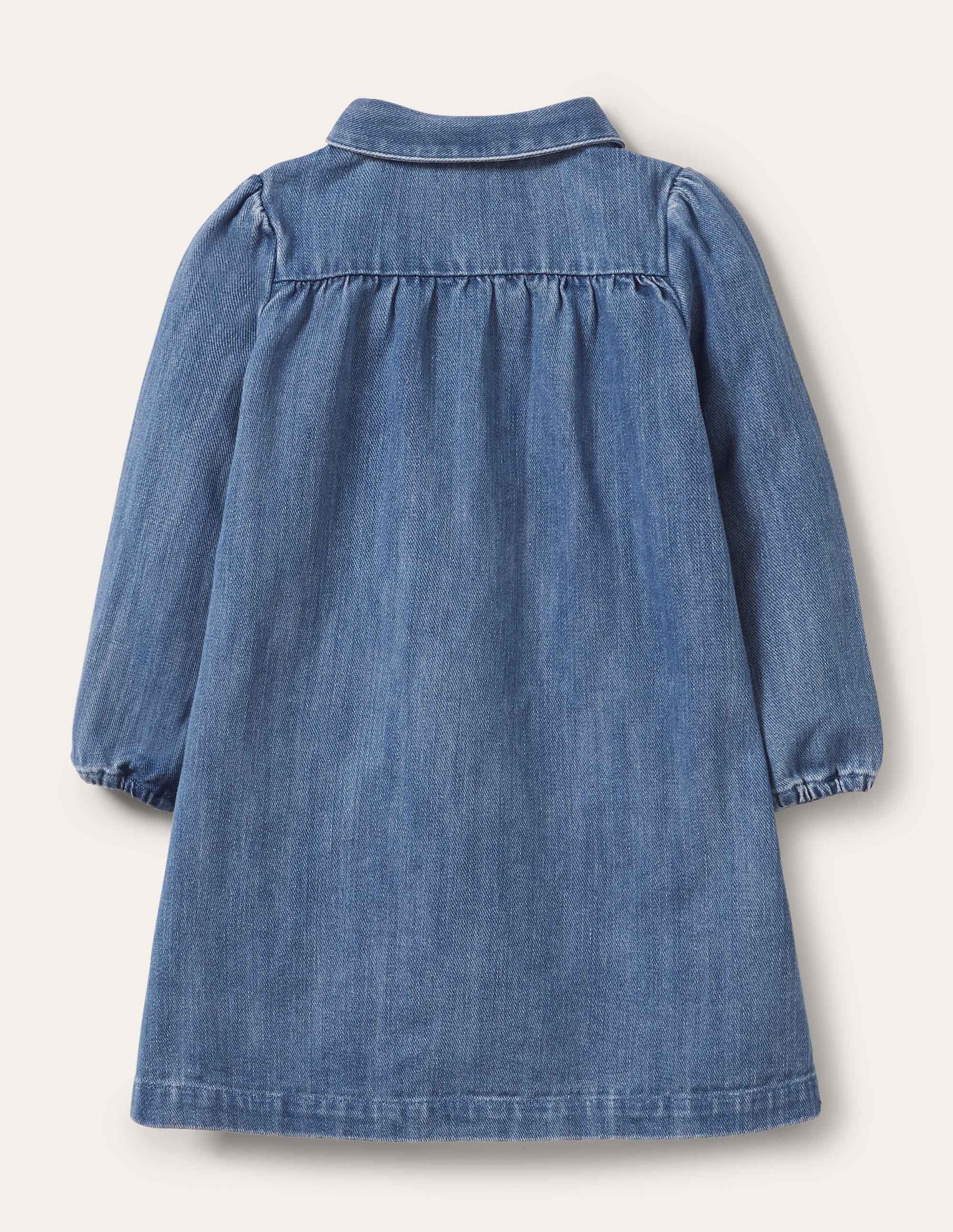 Robe tissée avec col-Chambray - Image 2