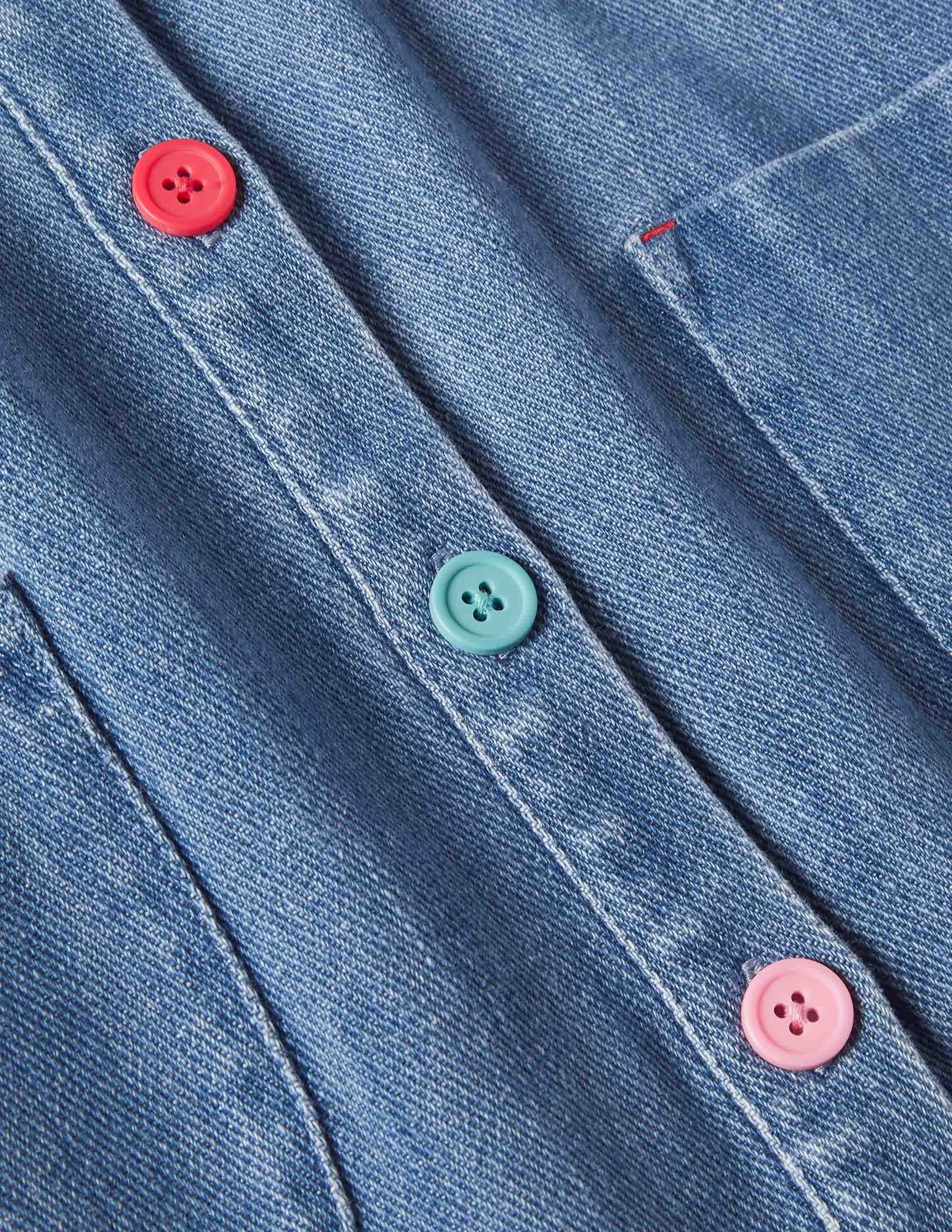 Robe tissée avec col-Chambray - Image 3