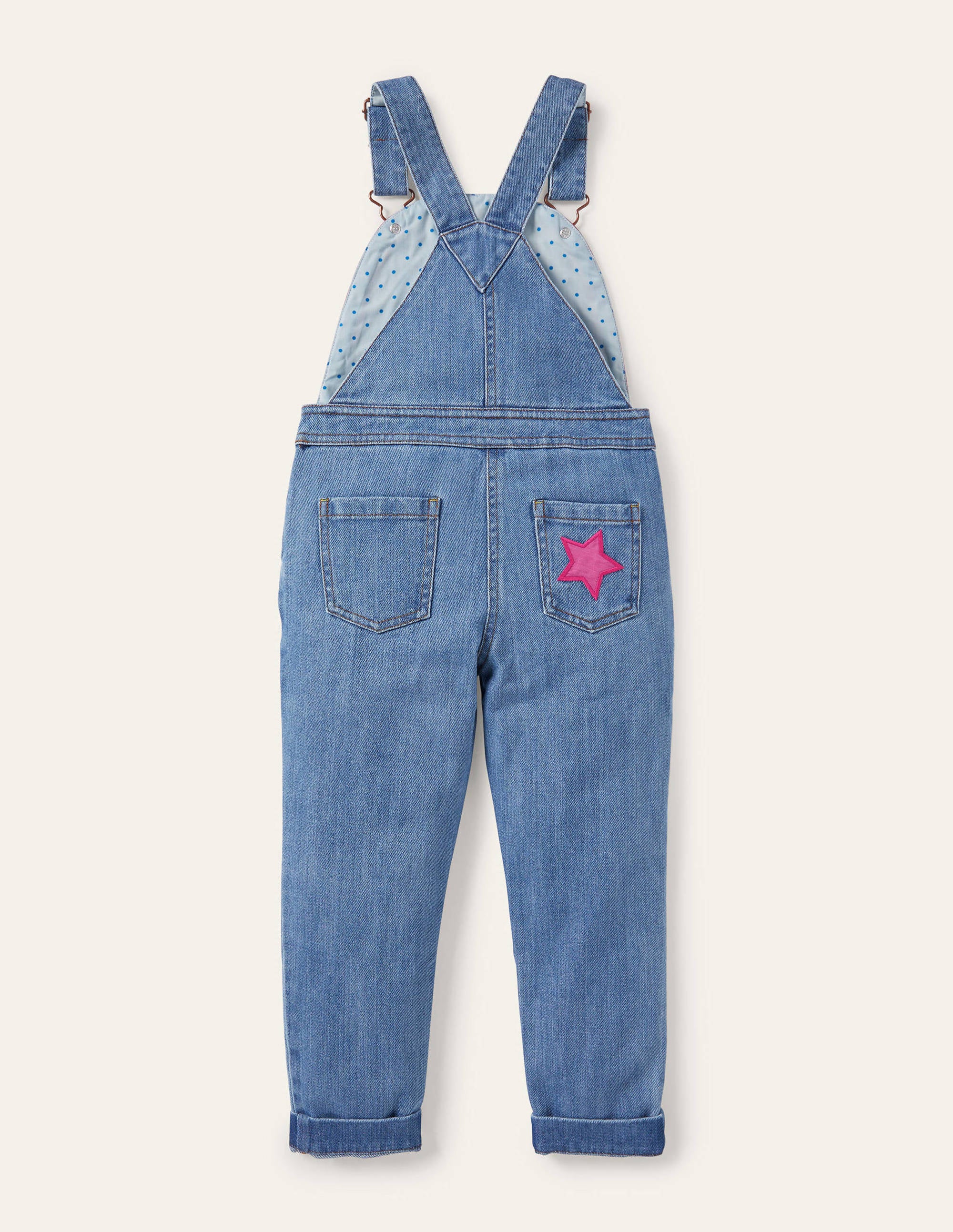 Salopette à appliqué arc-en-ciel-Denim vintage moyen - Image 2