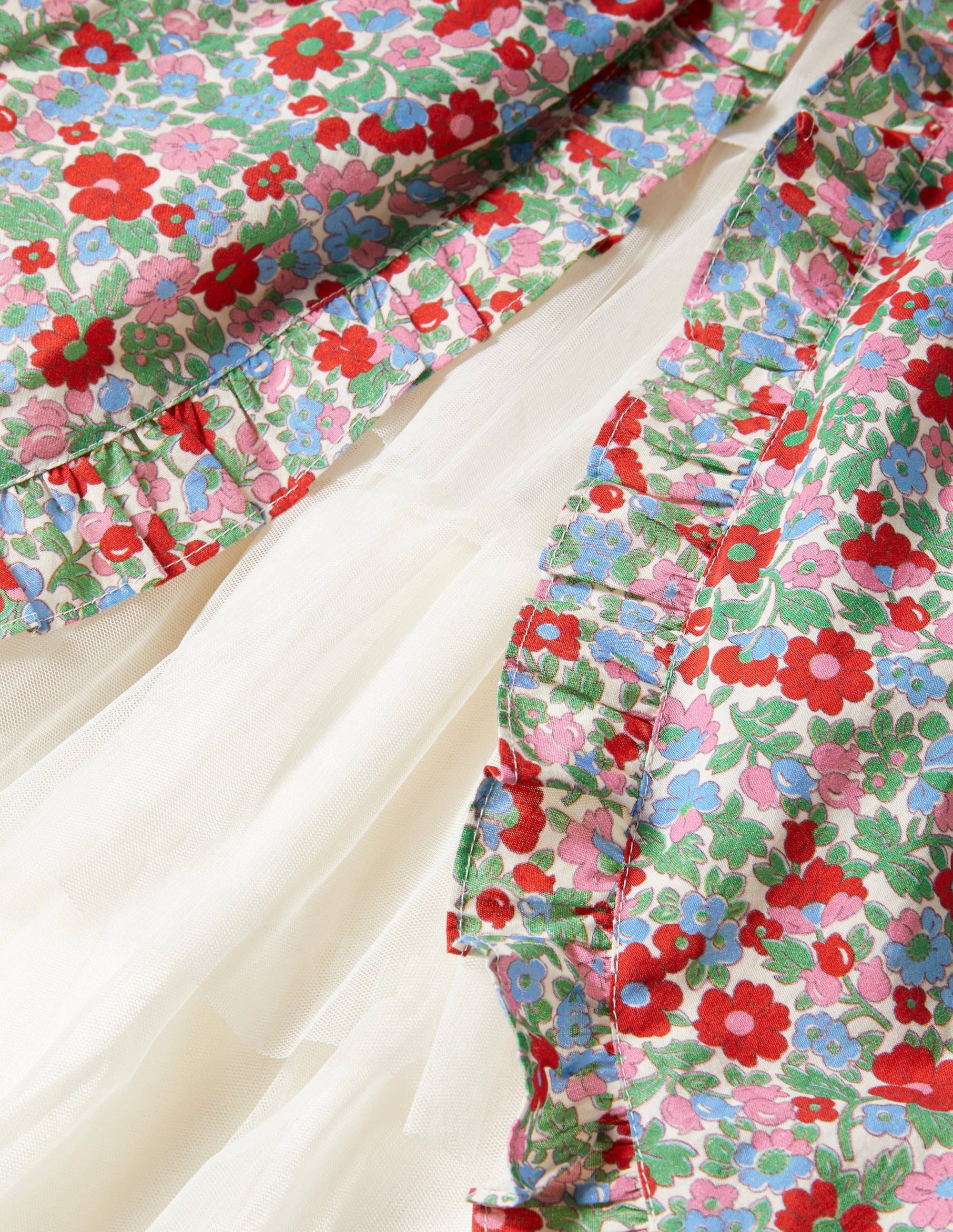 Stufenkleid mit Blumenmuster-Bunt/Vintage, Blüte - Image 3