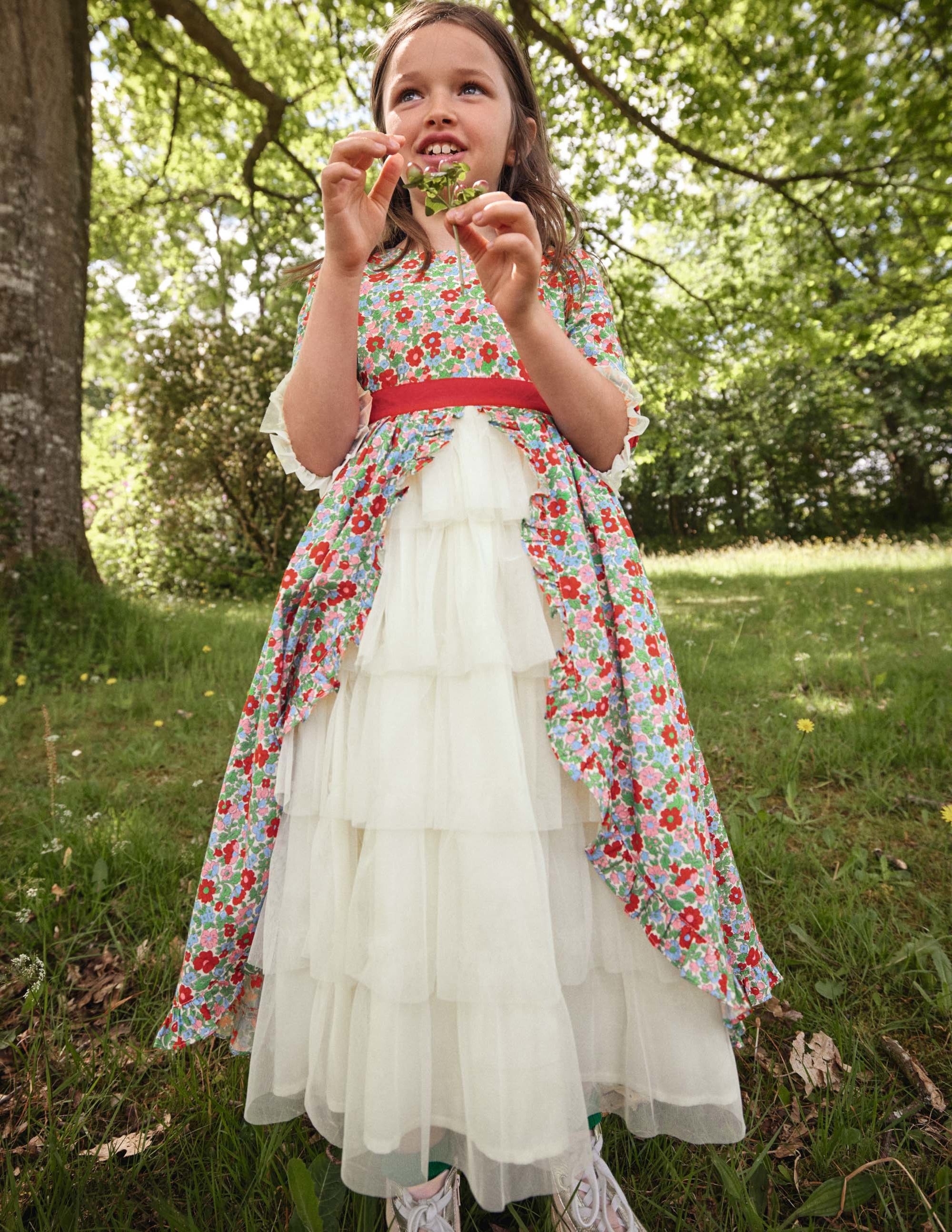 Stufenkleid mit Blumenmuster-Bunt/Vintage, Blüte - Image 4