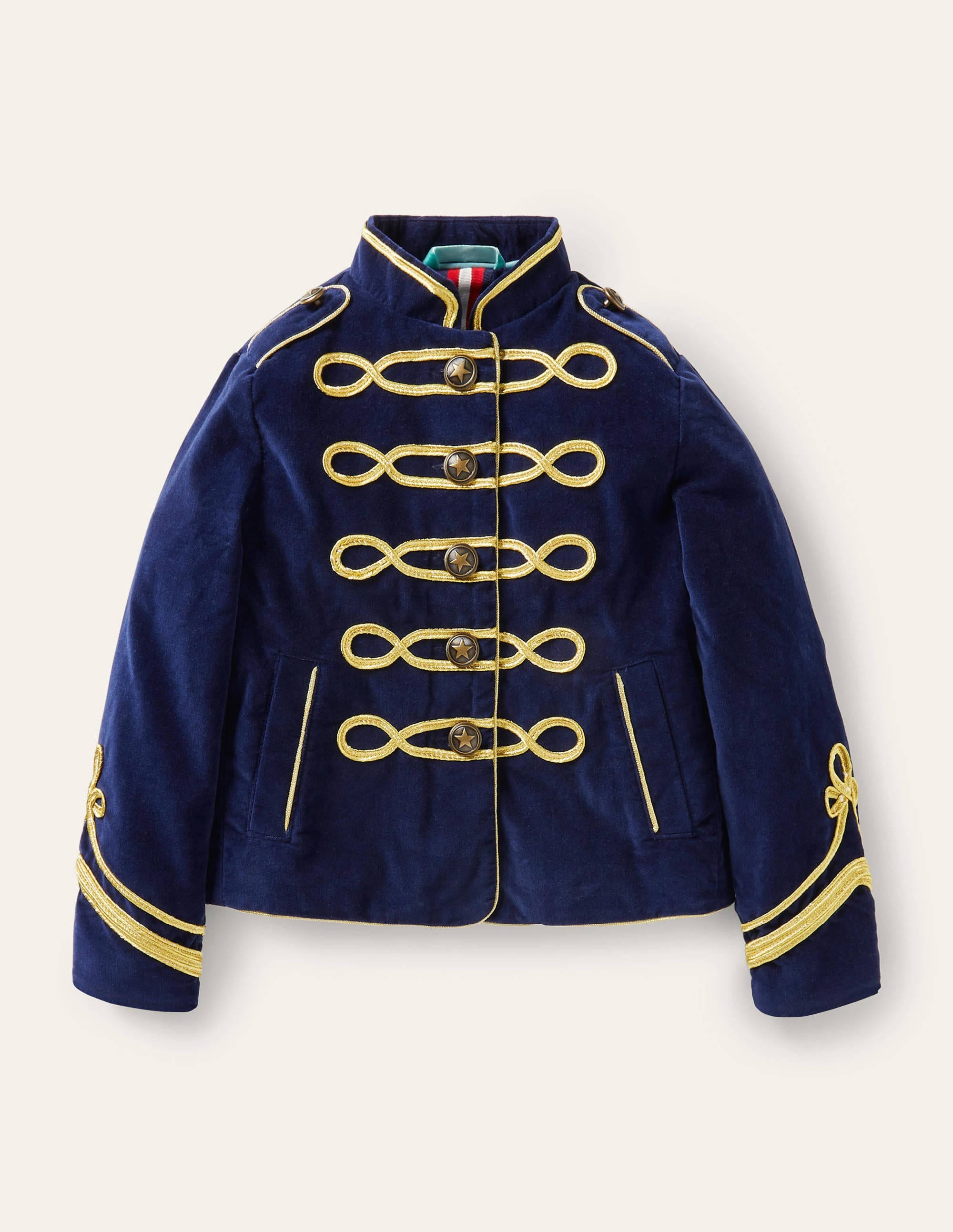 Veste ornementée-Bleu marine universitaire - Image 1
