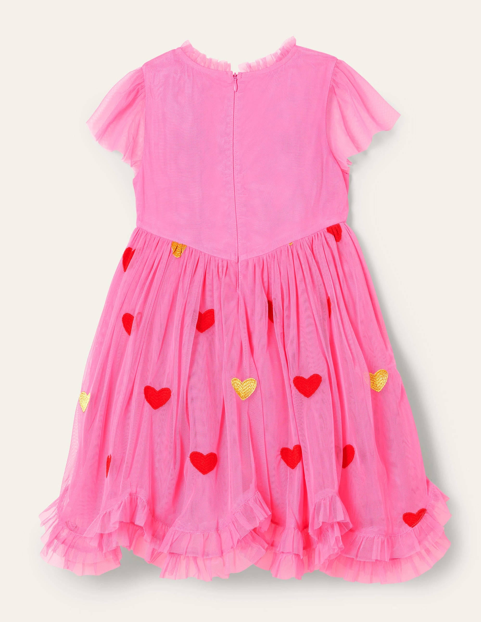 Tüllkleid mit Herzen-Helles Blütenrosa - Image 2