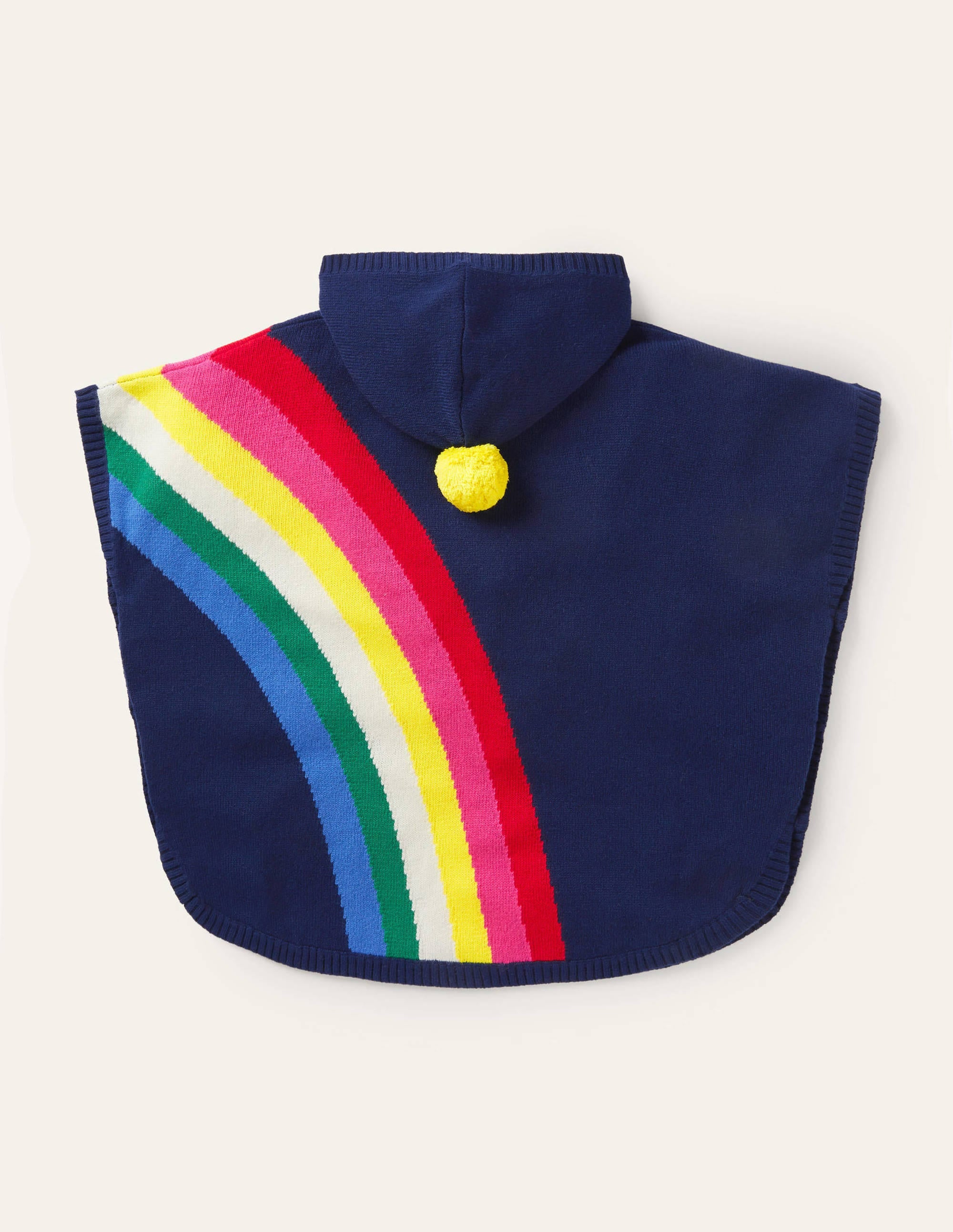 Poncho en maille à motif cheval-Arc-en-ciel bleu tribord - Image 2