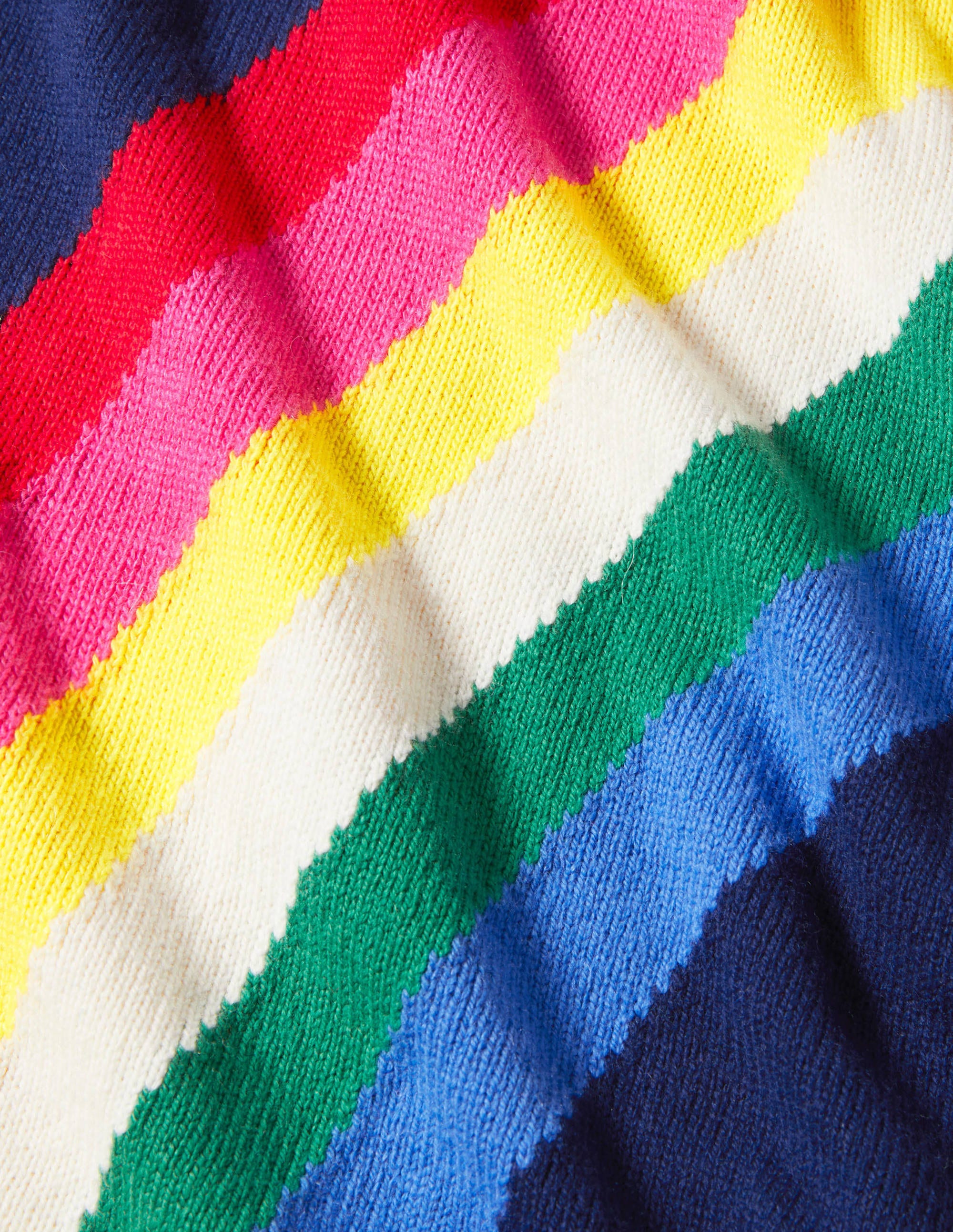 Poncho en maille à motif cheval-Arc-en-ciel bleu tribord - Image 3
