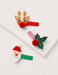 3 barrettes à cheveux-Noël multi