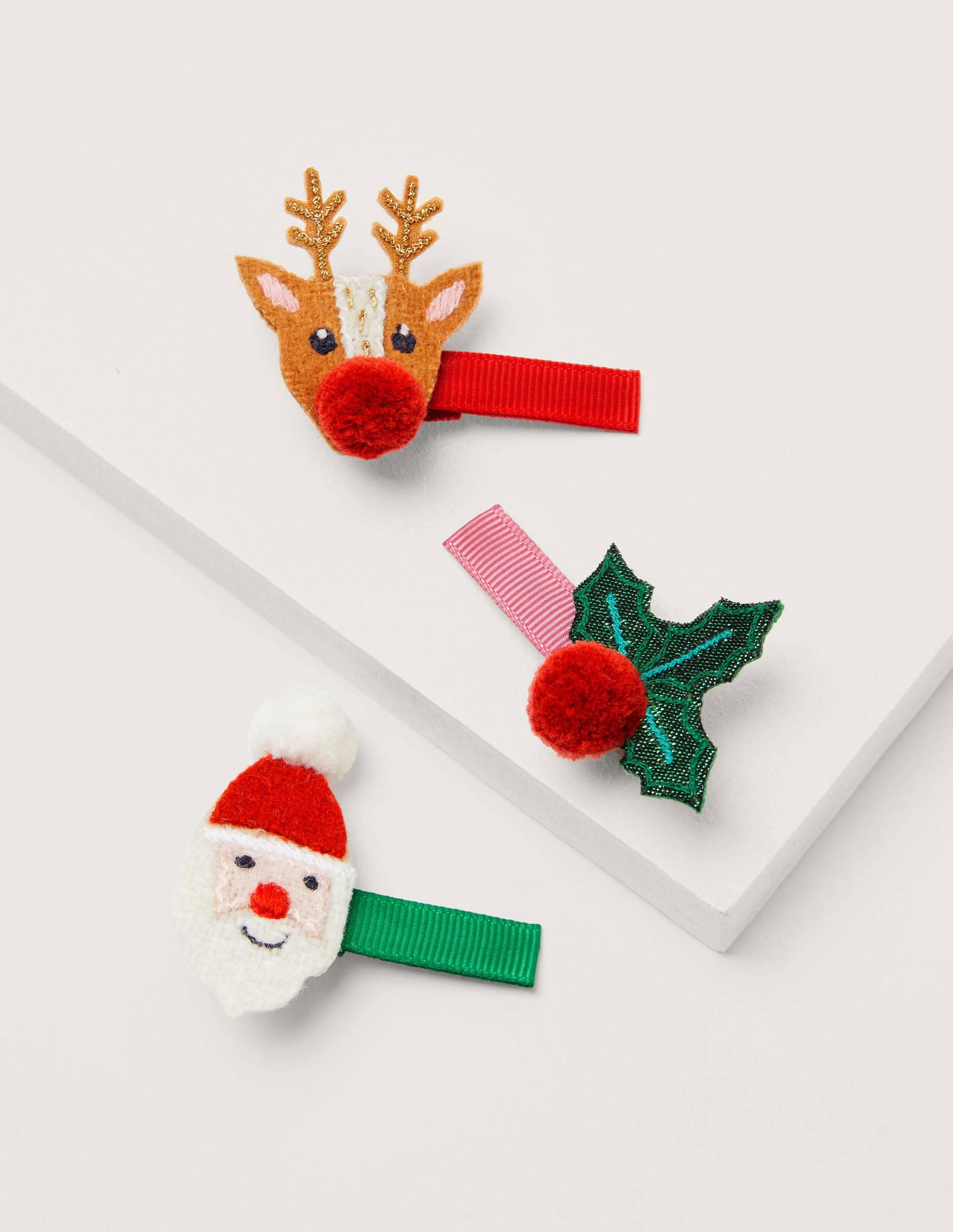 Haarclips im 3er-Pack-Bunt, Weihnachtsmotiv-1