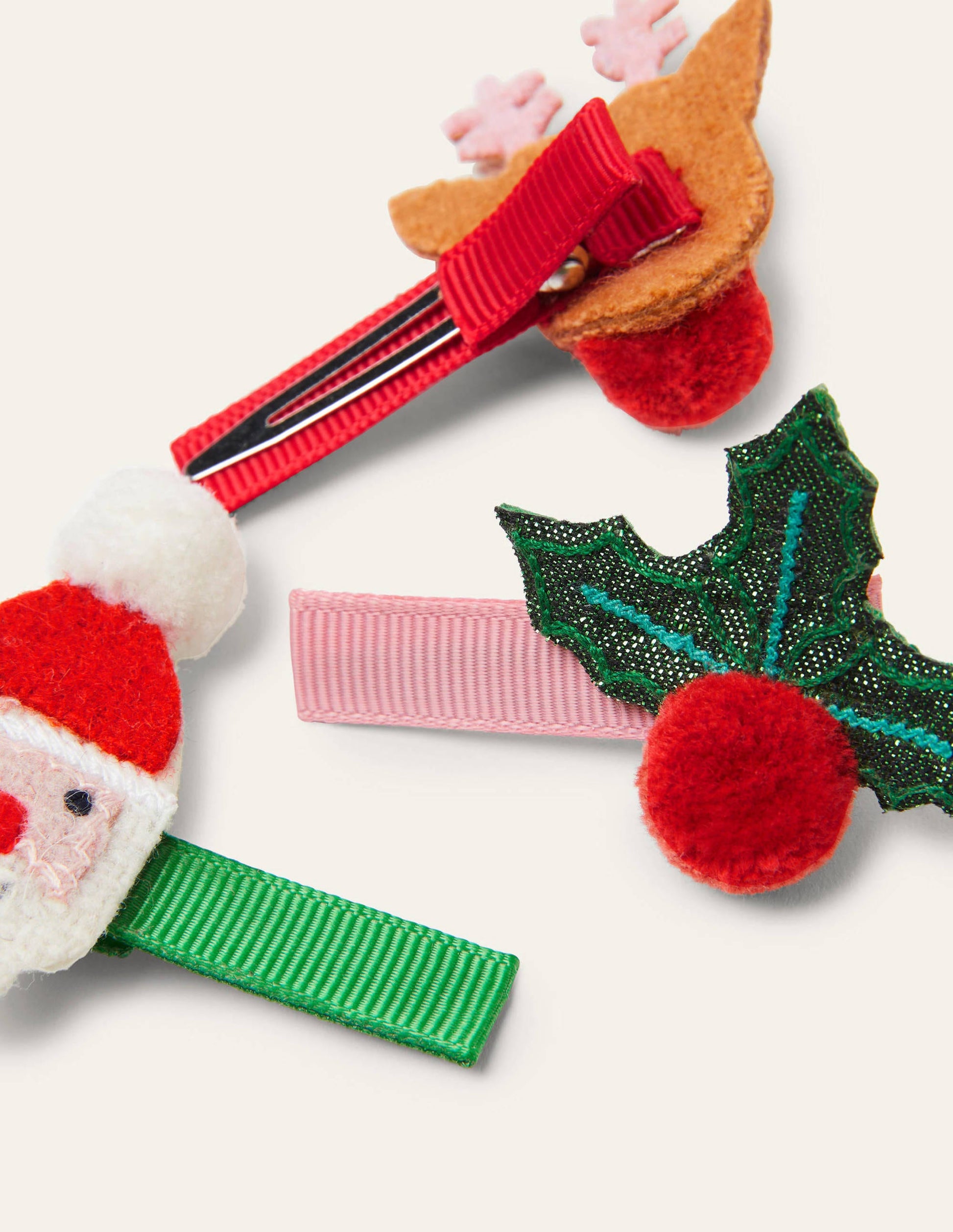 Haarclips im 3er-Pack-Bunt, Weihnachtsmotiv-2