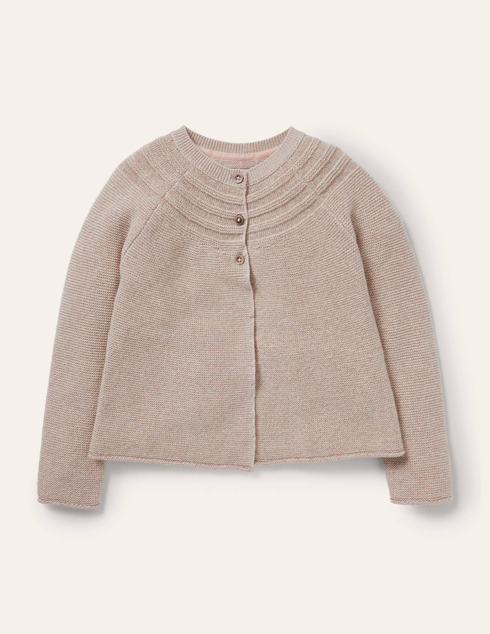 Baumwoll-Kaschmir-Cardigan-Gold, Glitzer - Image 1