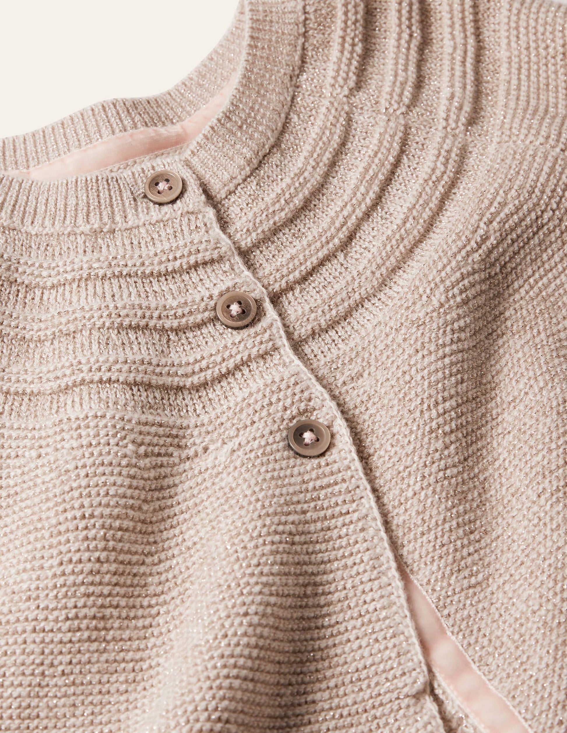 Cotton Cashmere Mix Cardigan-Gold Sparkle-3