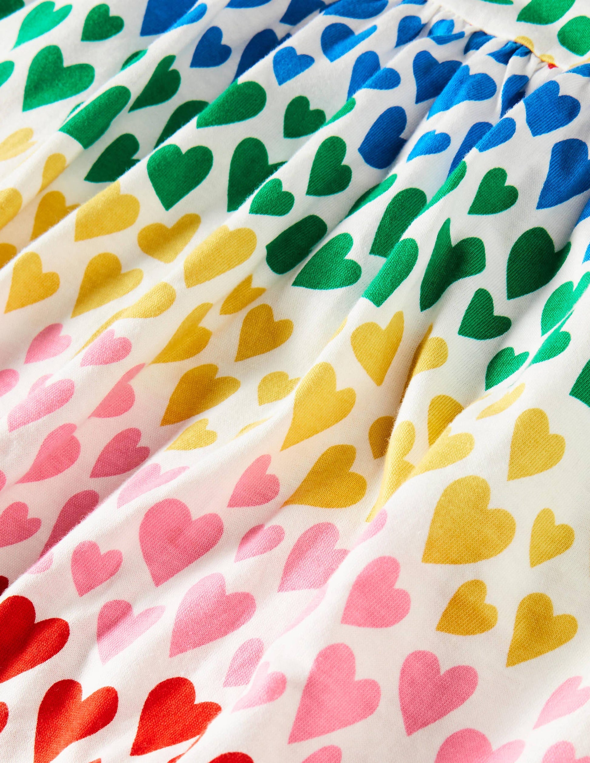Fröhliches Jerseykleid mit langen Ärmeln-Bunt/Regenbogen, Herzen-3