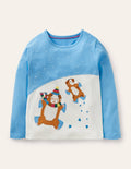 T-shirt à motif recto verso-Cochons d'Inde bleu surf