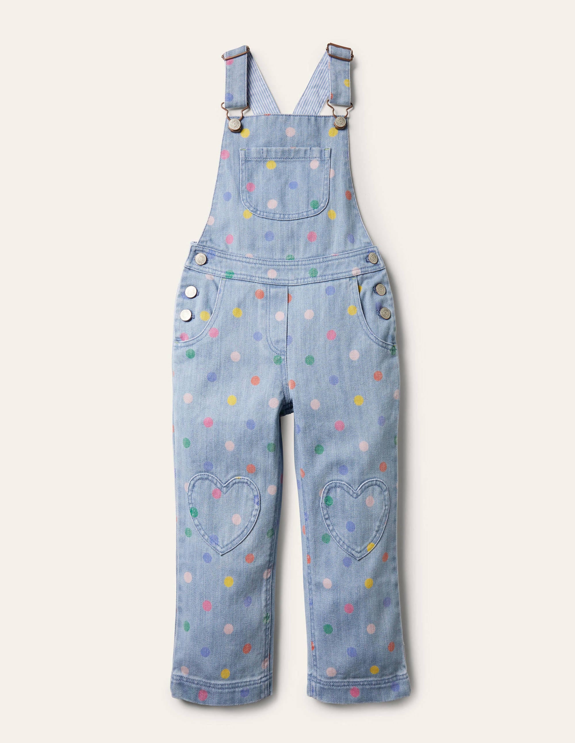 Salopette à empiècements cœur-Pois multi chambray - Image 1