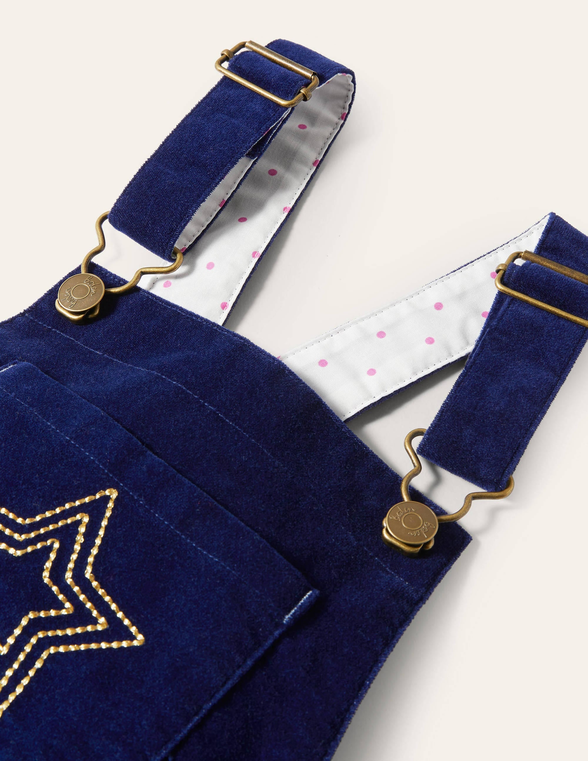 Latzhose aus Samt-Schuluniform-Navy - Image 3