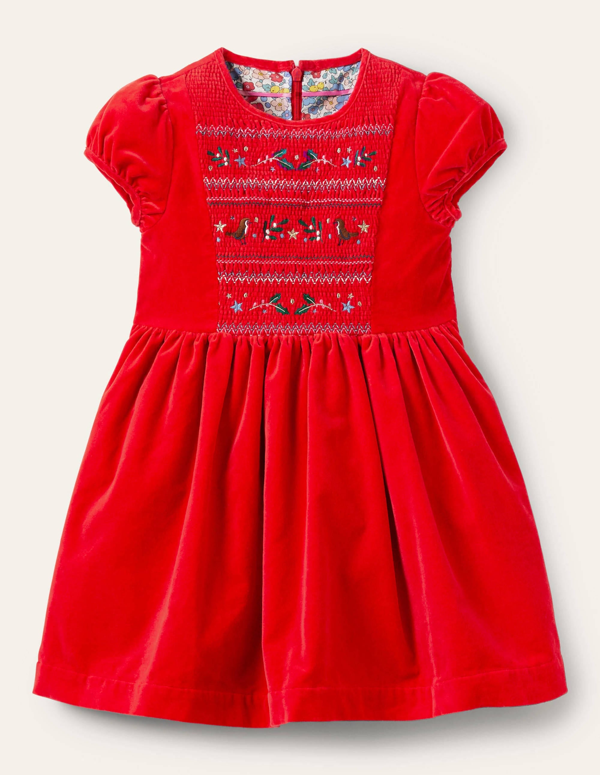 Smokkleid aus Samt-Rockabilly-Rot - Image 1