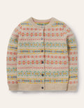 Cashmere Fair Isle Cardigan-Oatmeal Marl Fair Isle
