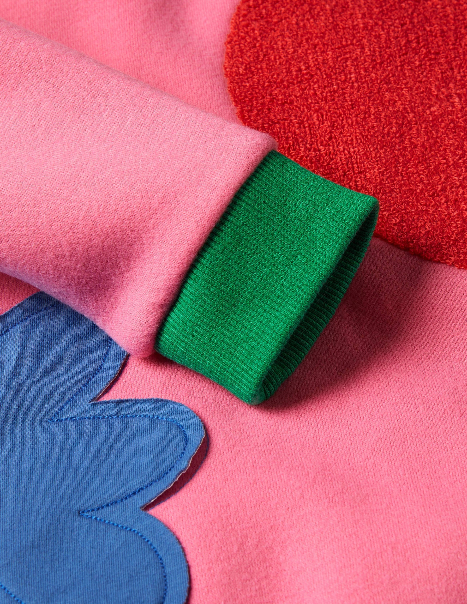 Sweatshirt mit Applikation-Helles Blütenrosa, Herz-4