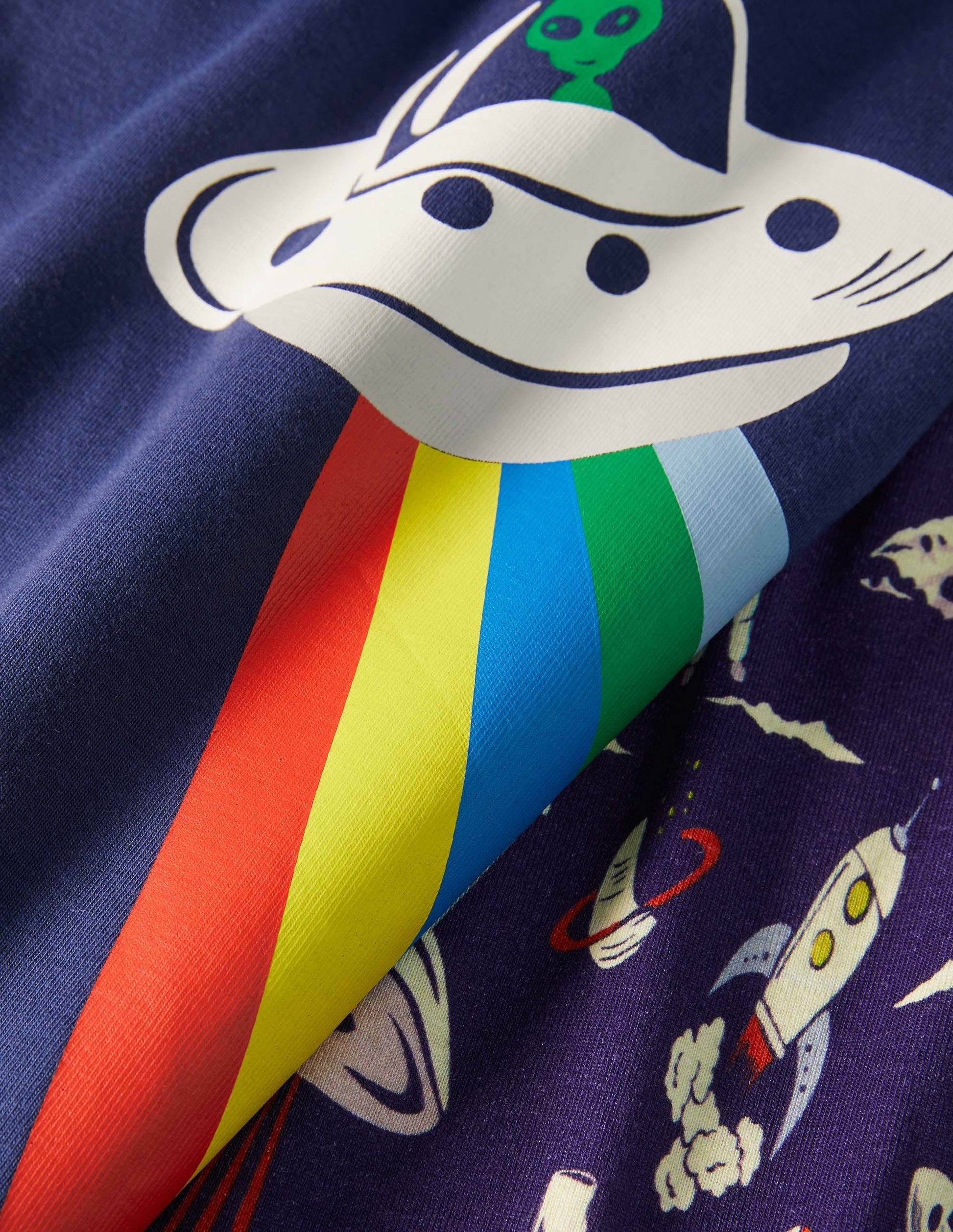 Weltall-Schlafanzug im 2er-Pack-Segelblau, Weltall-3