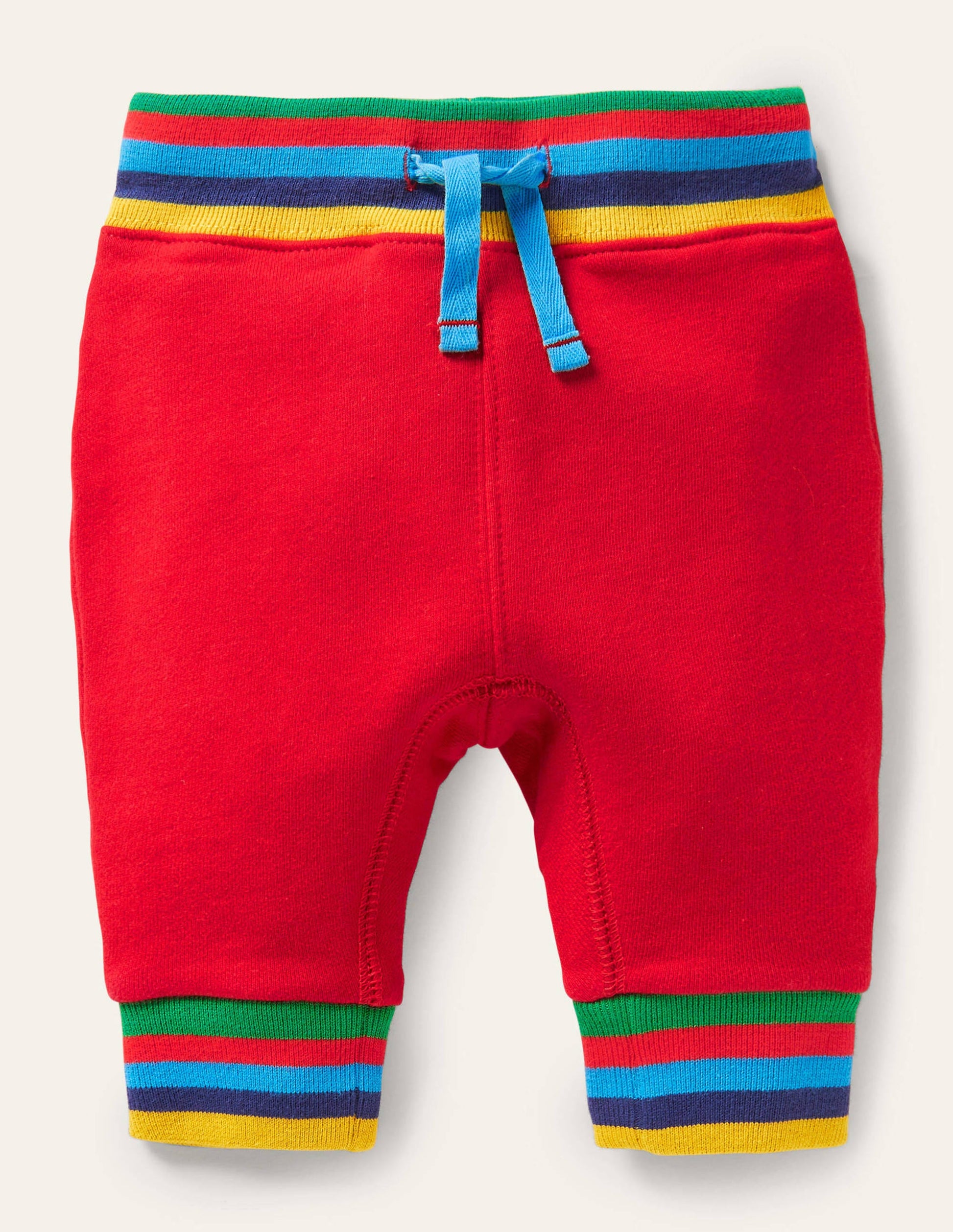 Pantalon en jersey à côtes arc-en-ciel-Rouge rockabilly-1