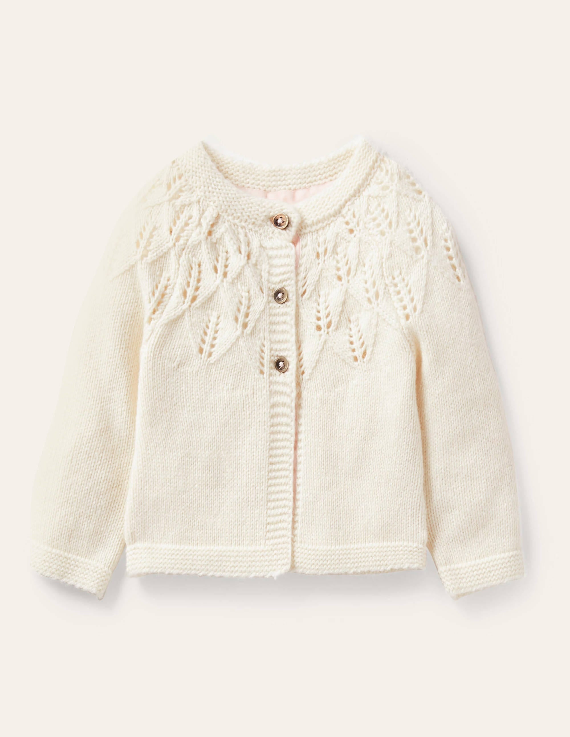 Cardigan texturé pour tous les jours-Écru chiné - Image 1