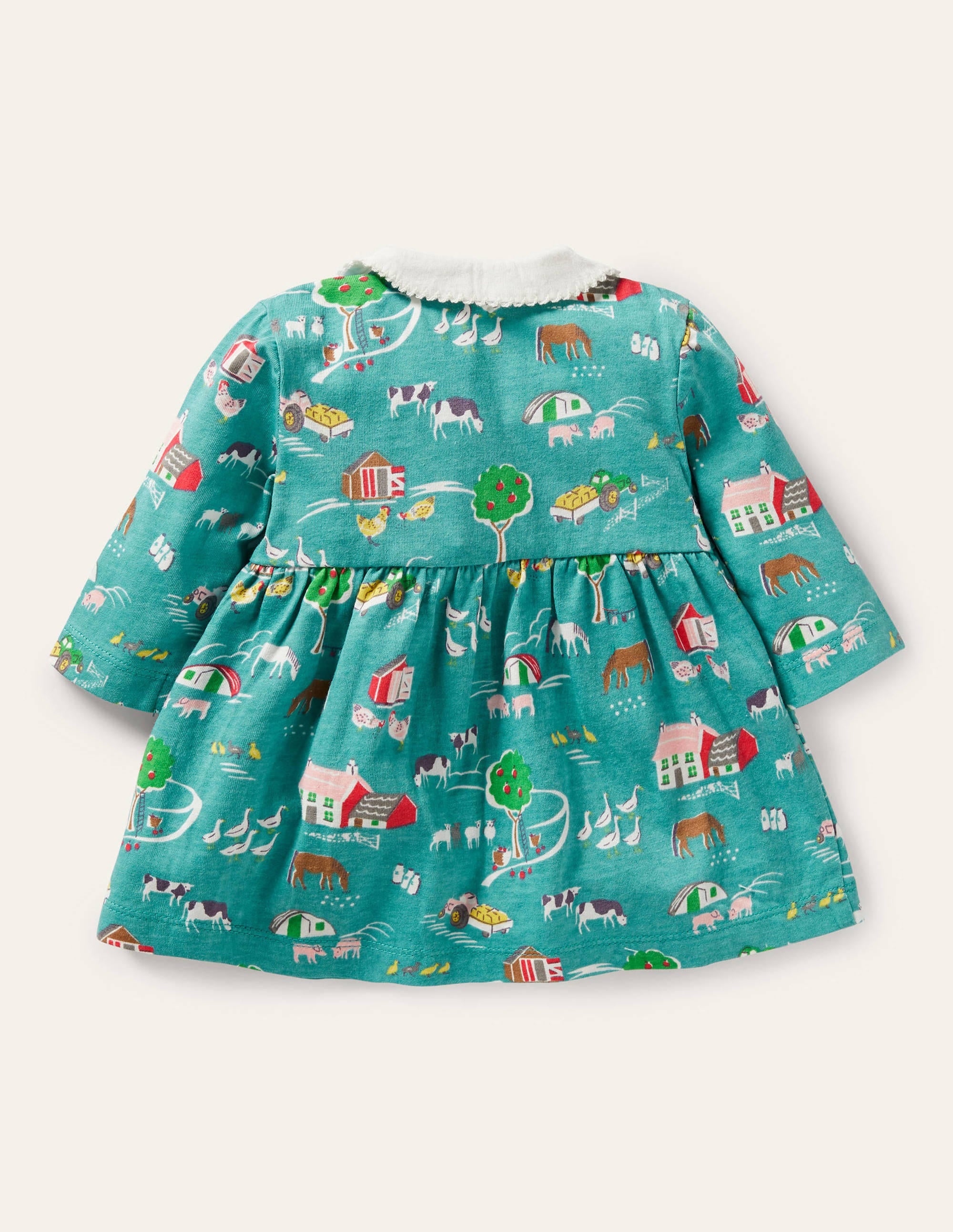 Jerseykleid mit Kragen-Bachblau, Bauernhof - Image 2