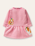 Cosy Sweatshirt Dress-Formica Pink/Ivory Guinea Pigs