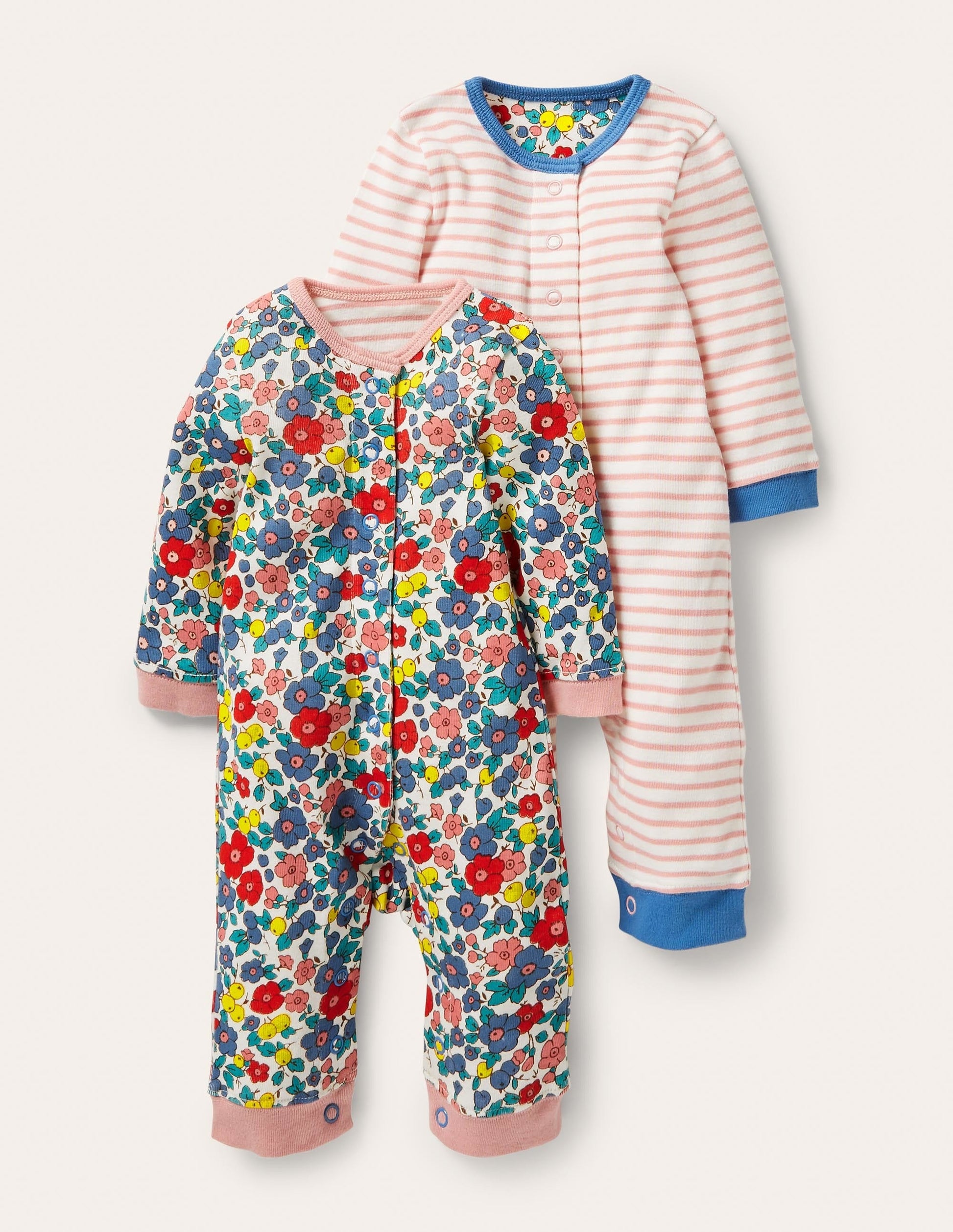 2 combinaisons-Motif fleur de pommier ciel multi-1