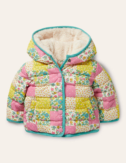 Jacke mit Wattierung-Bunt, Patchwork-Blumenmuster-2