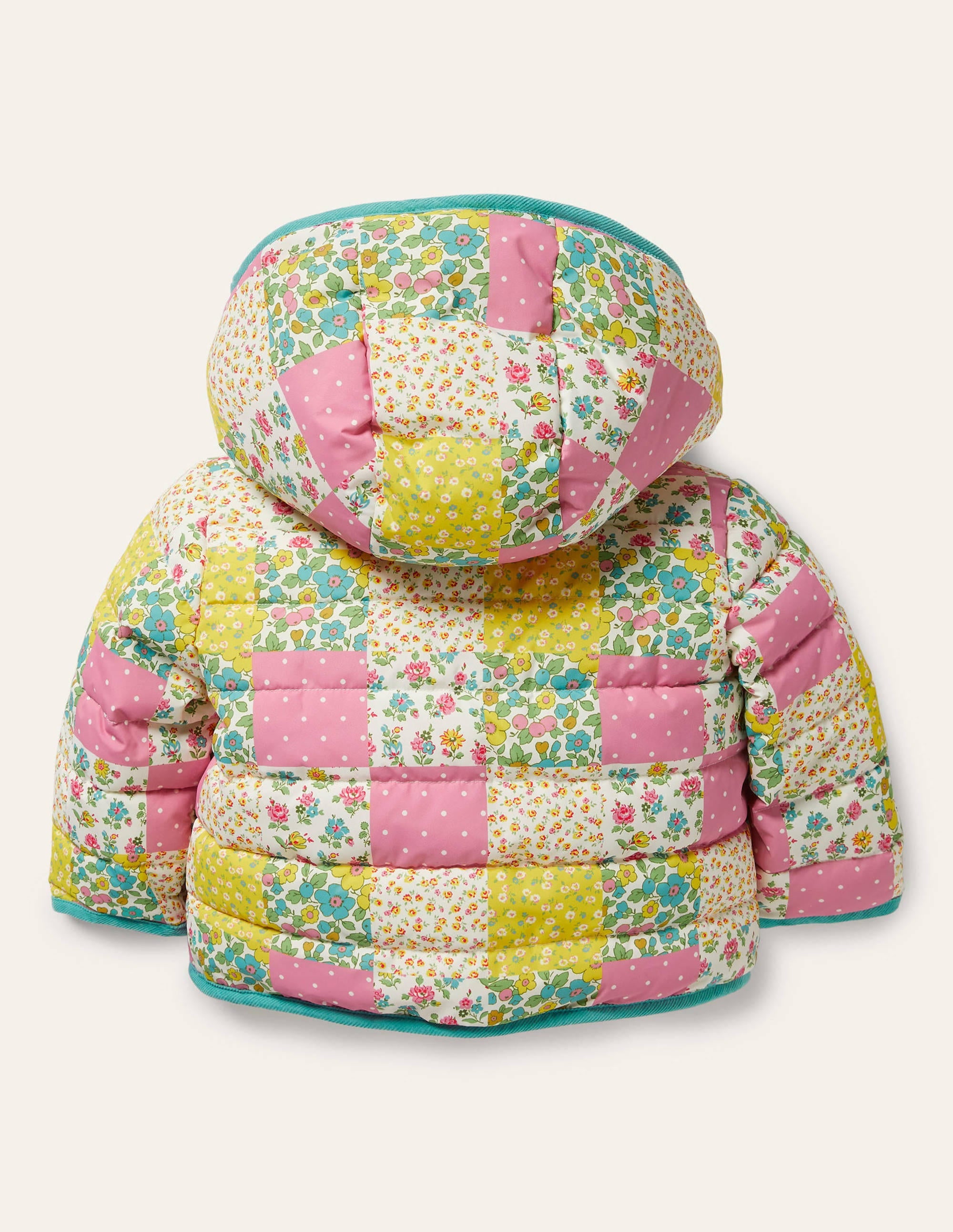 Jacke mit Wattierung-Bunt, Patchwork-Blumenmuster - Image 2