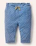 Spotty Cord Trousers-Elizabethan Blue