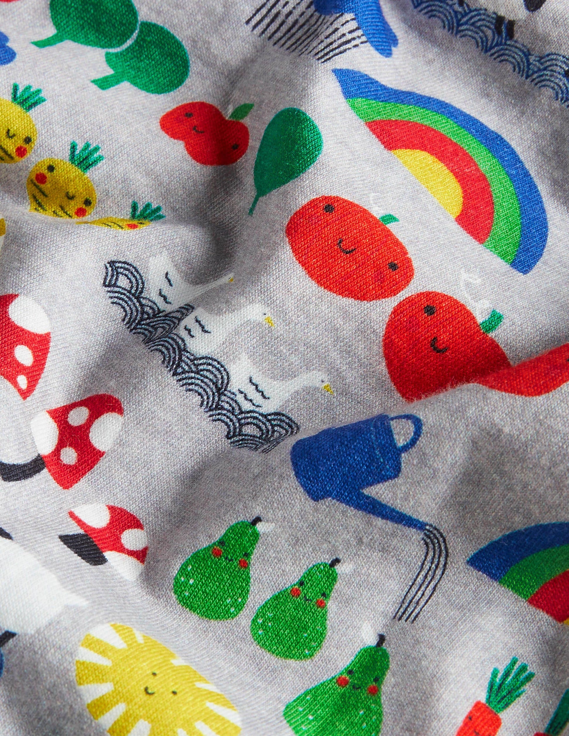2 T-shirts à motif ferme-Ferme arc-en-ciel gris chiné-3