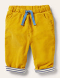 Cordhose mit Jerseyfutter-Honiggelb