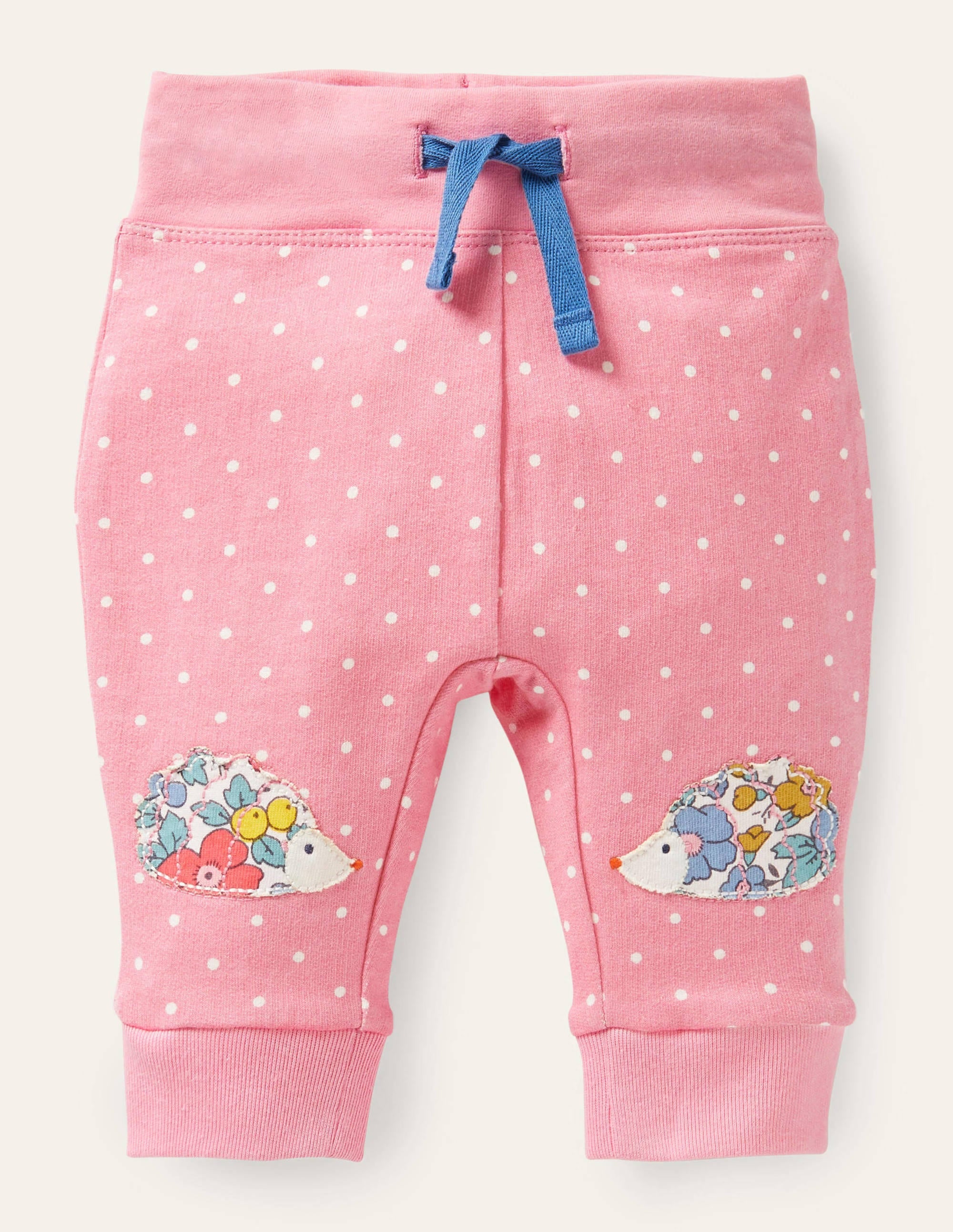 Bas en jersey à appliqués aux genoux-Hérissons rose formica - Image 1